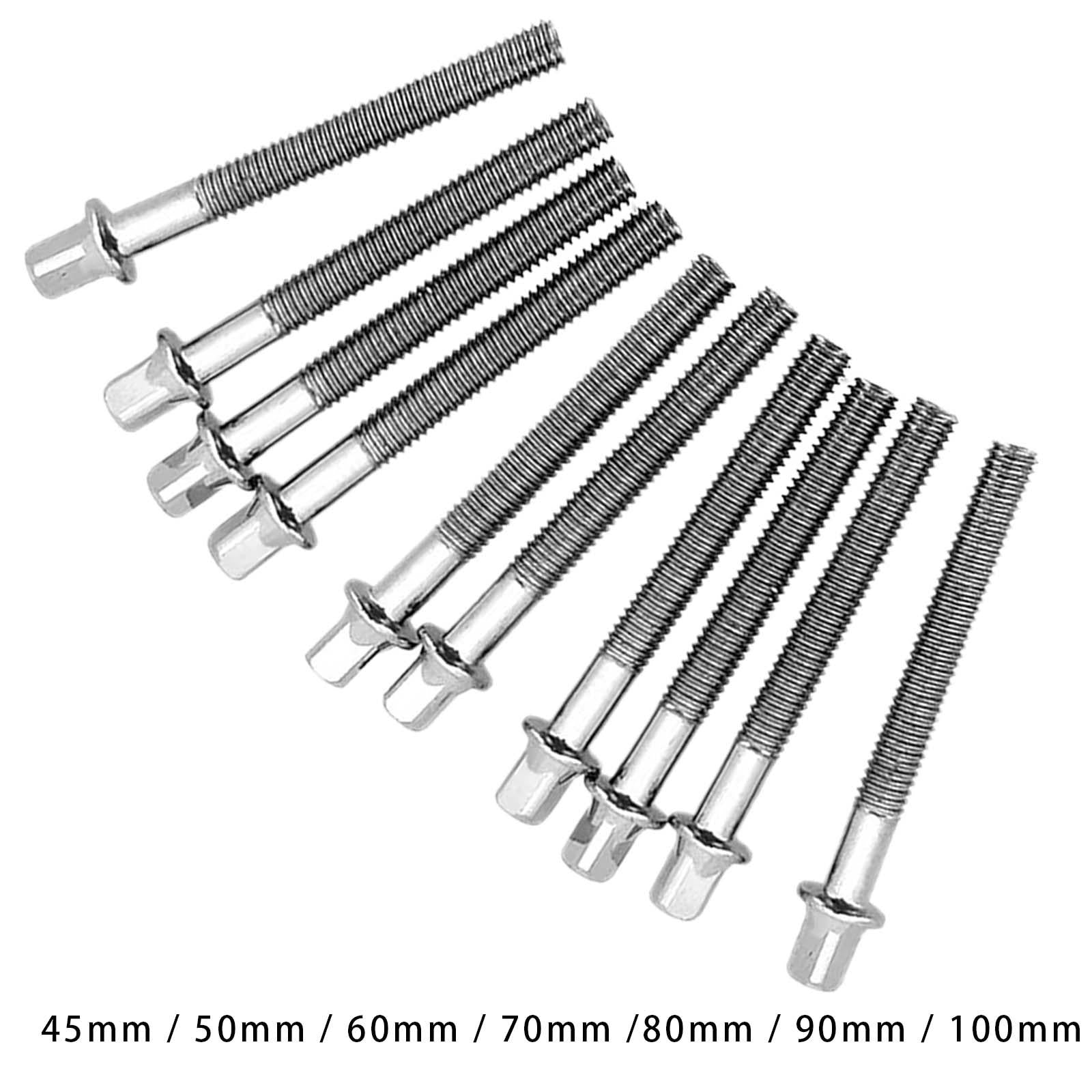 10 Pieces Metal Drum Tight Screw Durable Drums Accessories Percussion Mounts 6mmx45mm