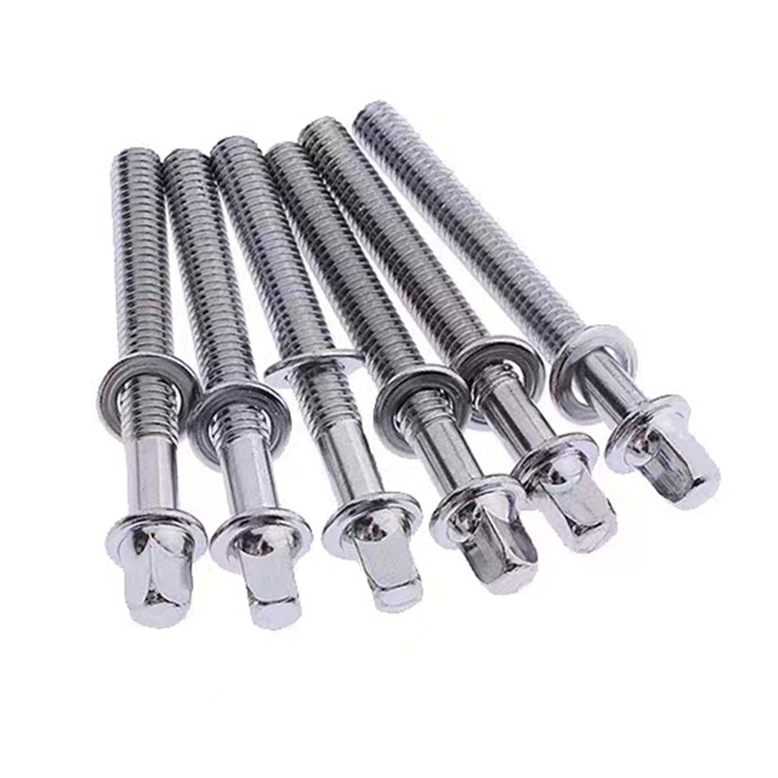 10Pcs Drum Tight Screw Durable Drum Tension Rods for Repair Parts Drum Snare 5mmx40mm