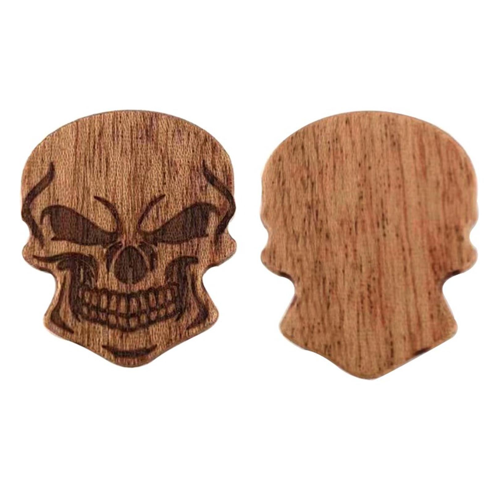 Guitar Picks Unique Skull Shaped Warm Tones for Acoustic Guitar Ukulele Parts Light Brown