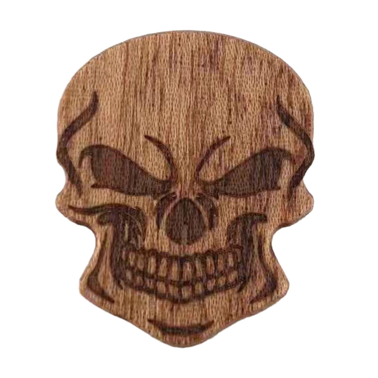 Guitar Picks Unique Skull Shaped Warm Tones for Acoustic Guitar Ukulele Parts Light Brown