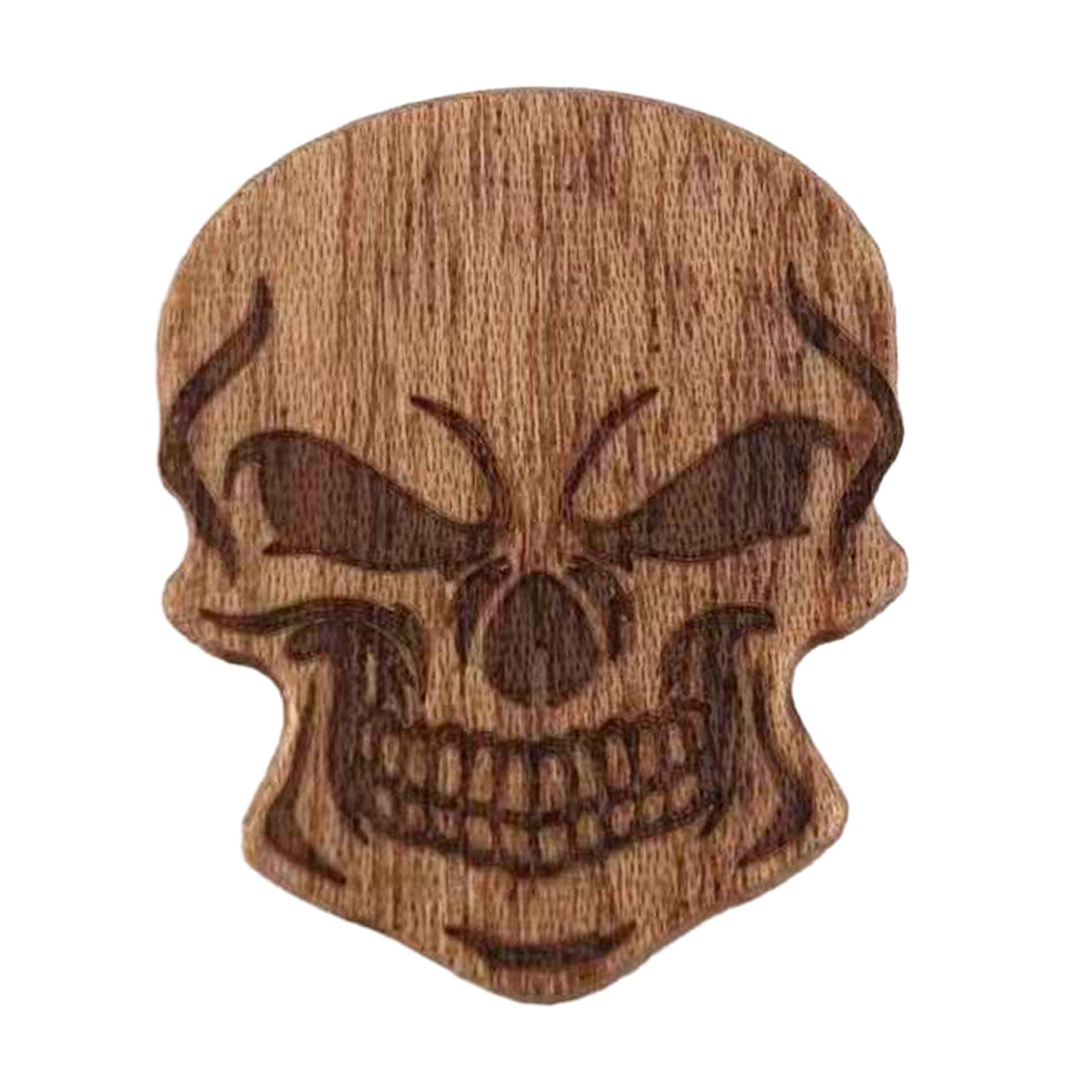 Guitar Picks Unique Skull Shaped Warm Tones for Acoustic Guitar Ukulele Parts Light Brown