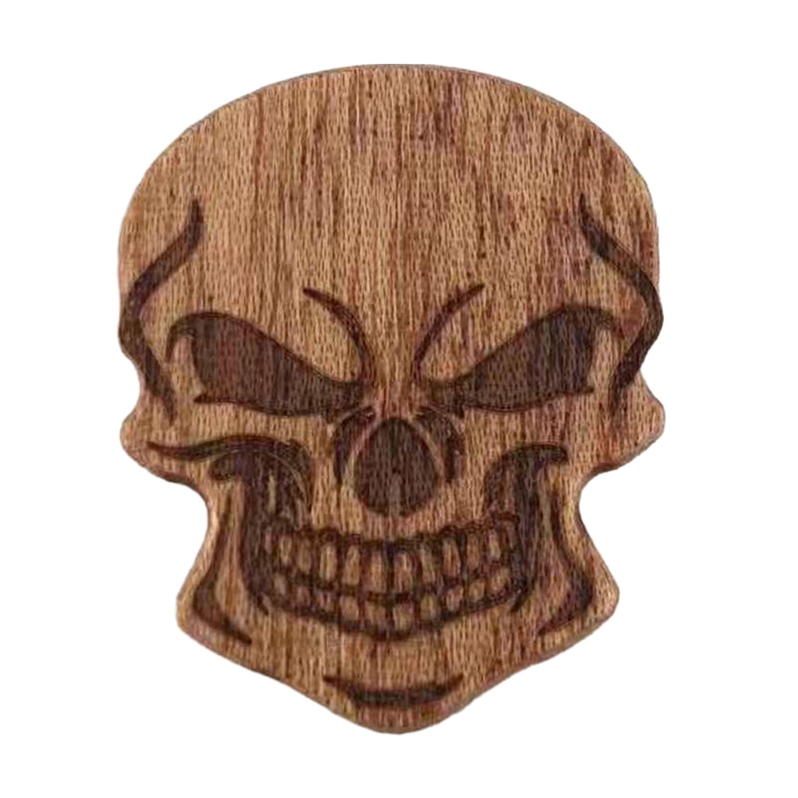 Guitar Picks Unique Skull Shaped Warm Tones for Acoustic Guitar Ukulele Parts Light Brown