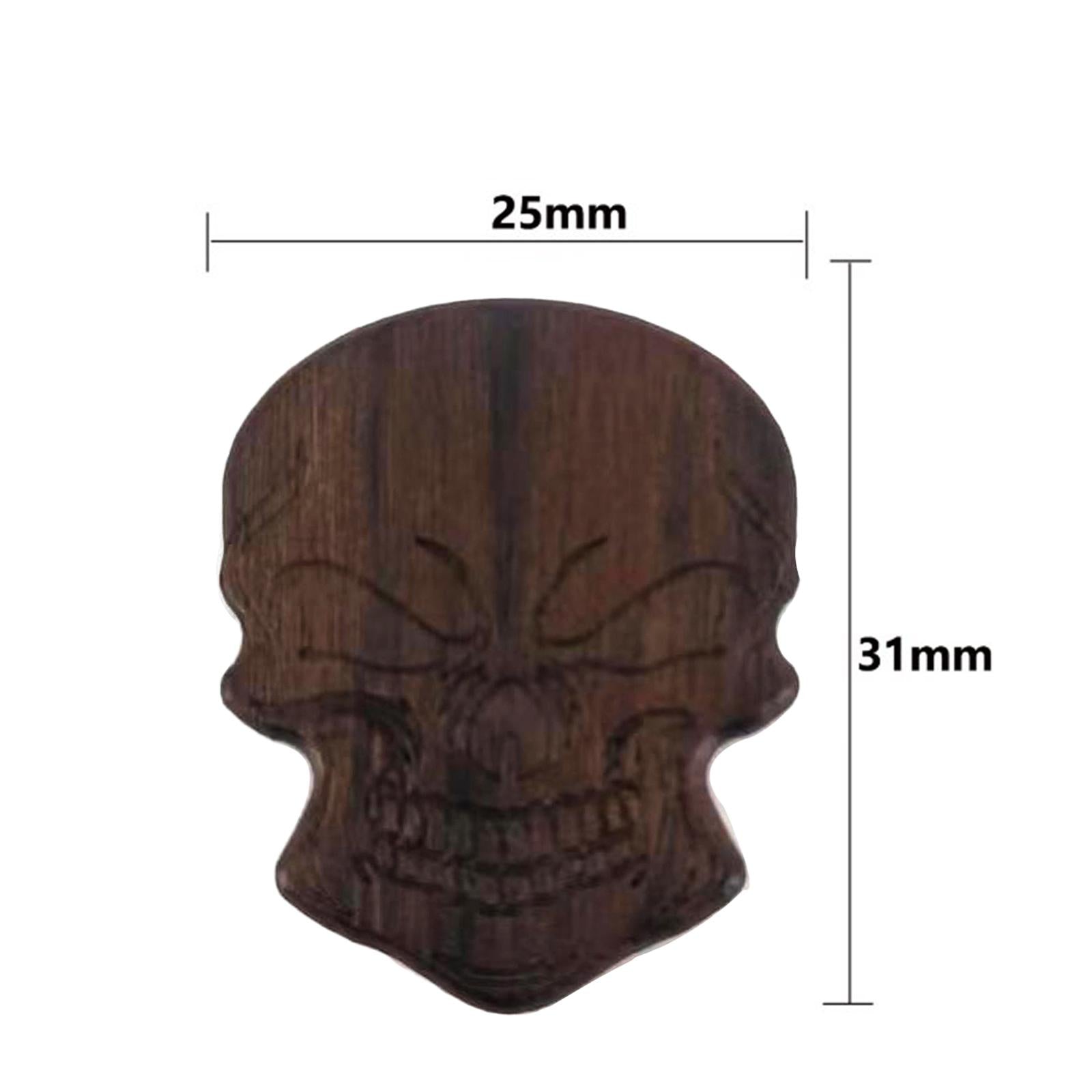 Guitar Picks Unique Skull Shaped Warm Tones for Acoustic Guitar Ukulele Parts Dark Brown