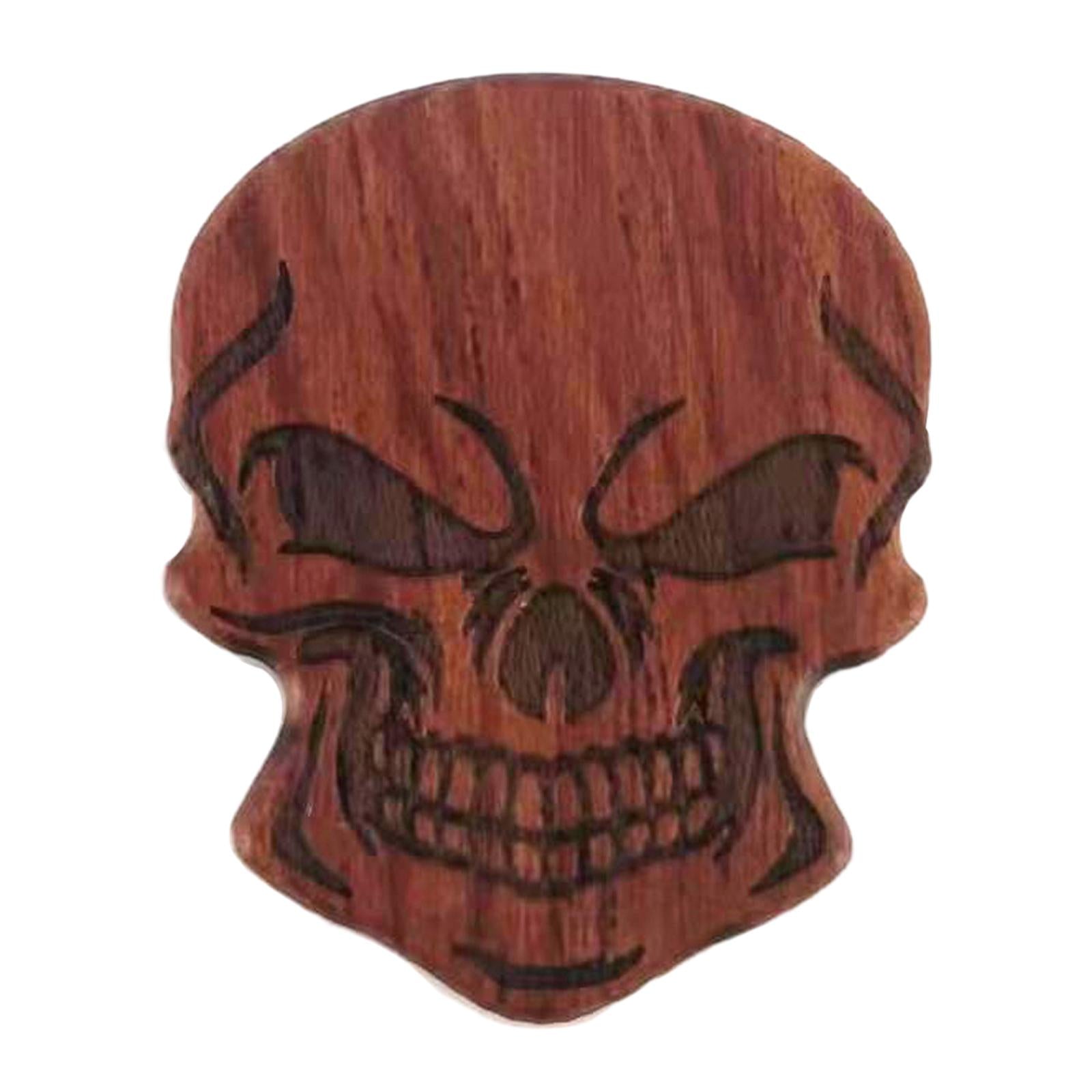 Guitar Picks Unique Skull Shaped Warm Tones for Acoustic Guitar Ukulele Parts Red Brown