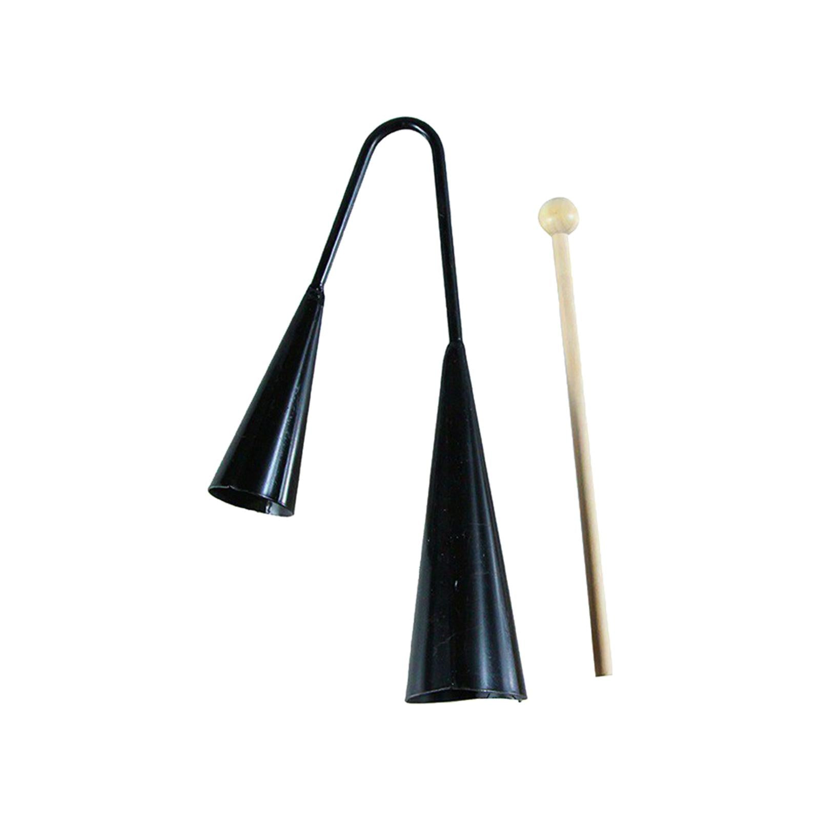 Agogo Bell with Mallet Toy Beater Two Tone for Teaching Aids Preschool Party Small