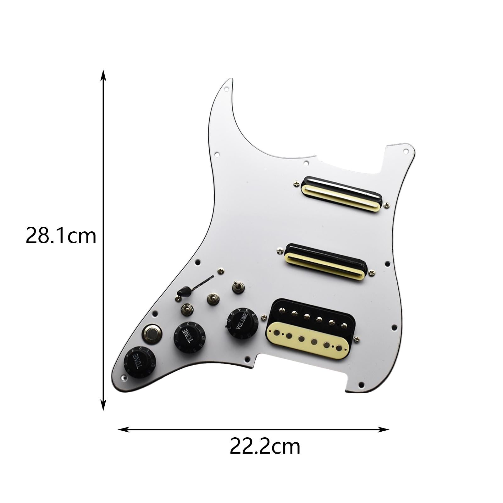 Electric Guitar Pickguard Pickup Left Durable for Electric Guitars Accessory white