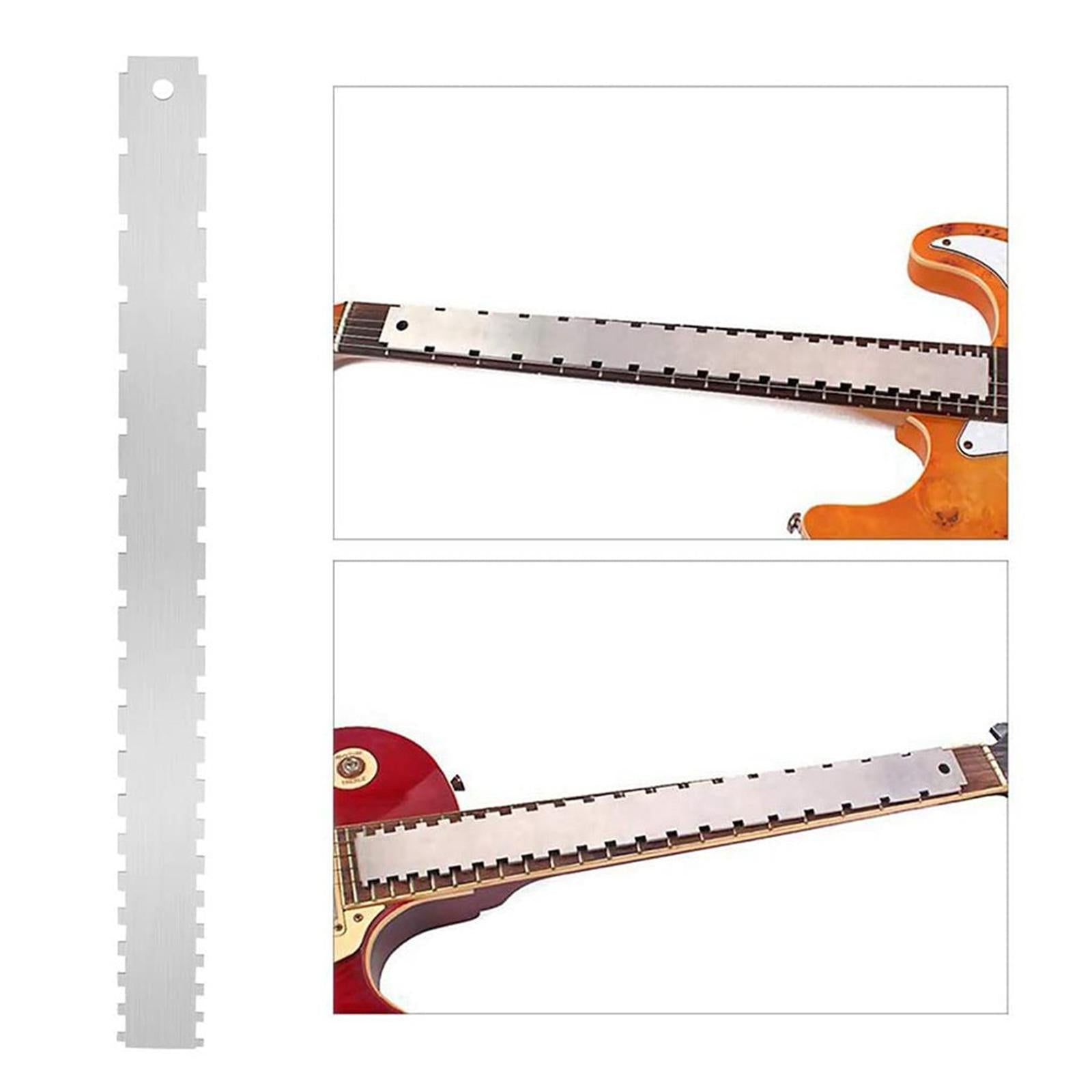 Notched Straight Edge and String Action Ruler Guitar Durable Measuring Ruler