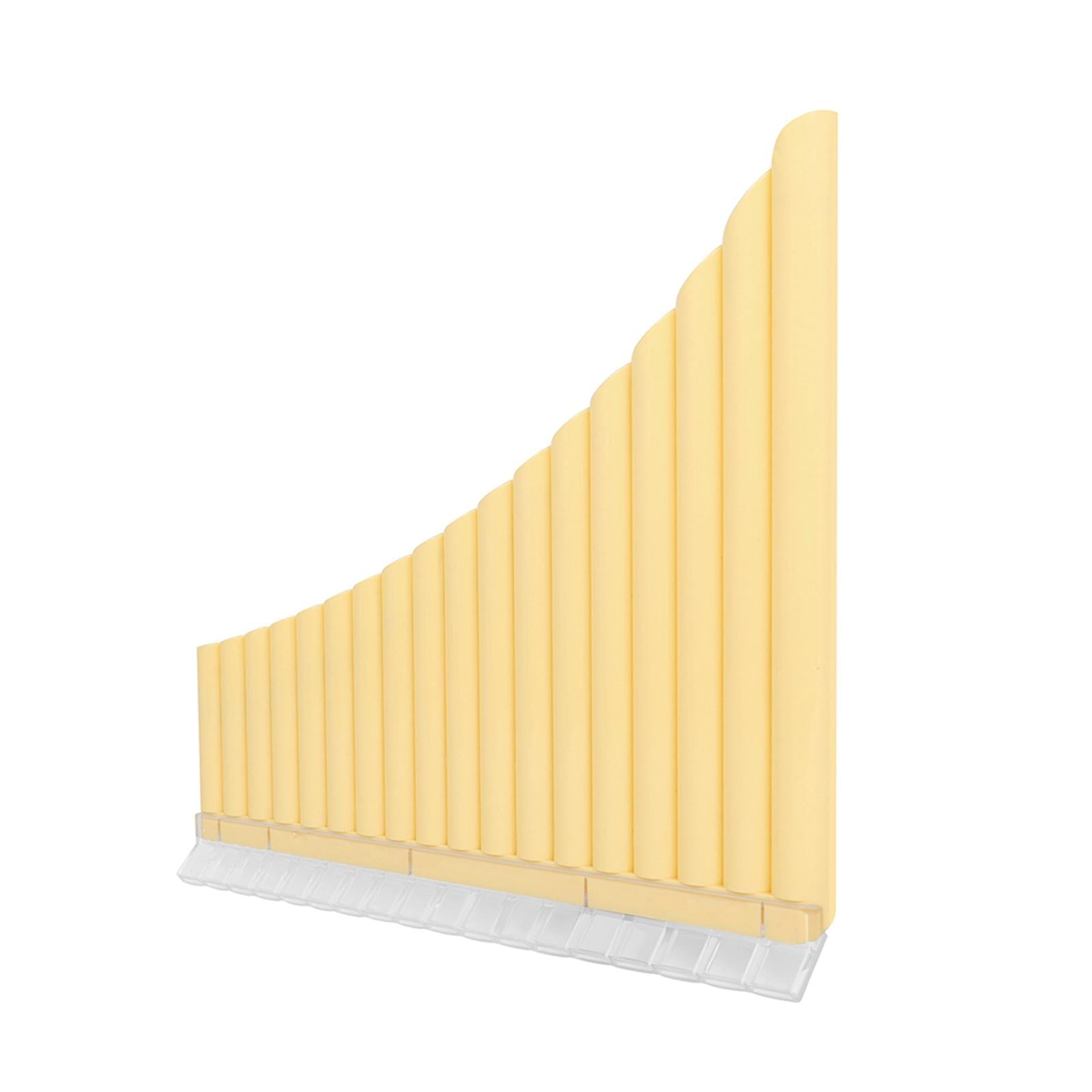 Traditional Panpipes Handmade for Professionals Entertainment with Carry Bag 18 Pipes Yellow