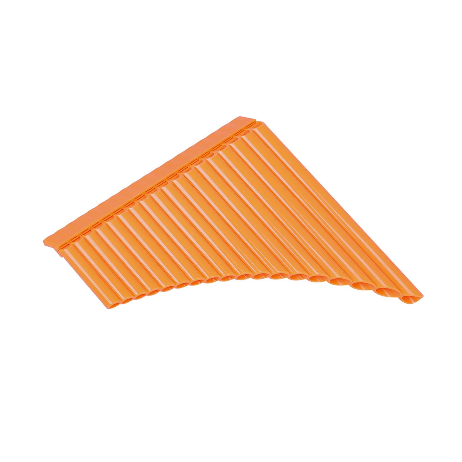 Traditional Panpipes Handmade for Professionals Entertainment with Carry Bag 18 Pipes Orange