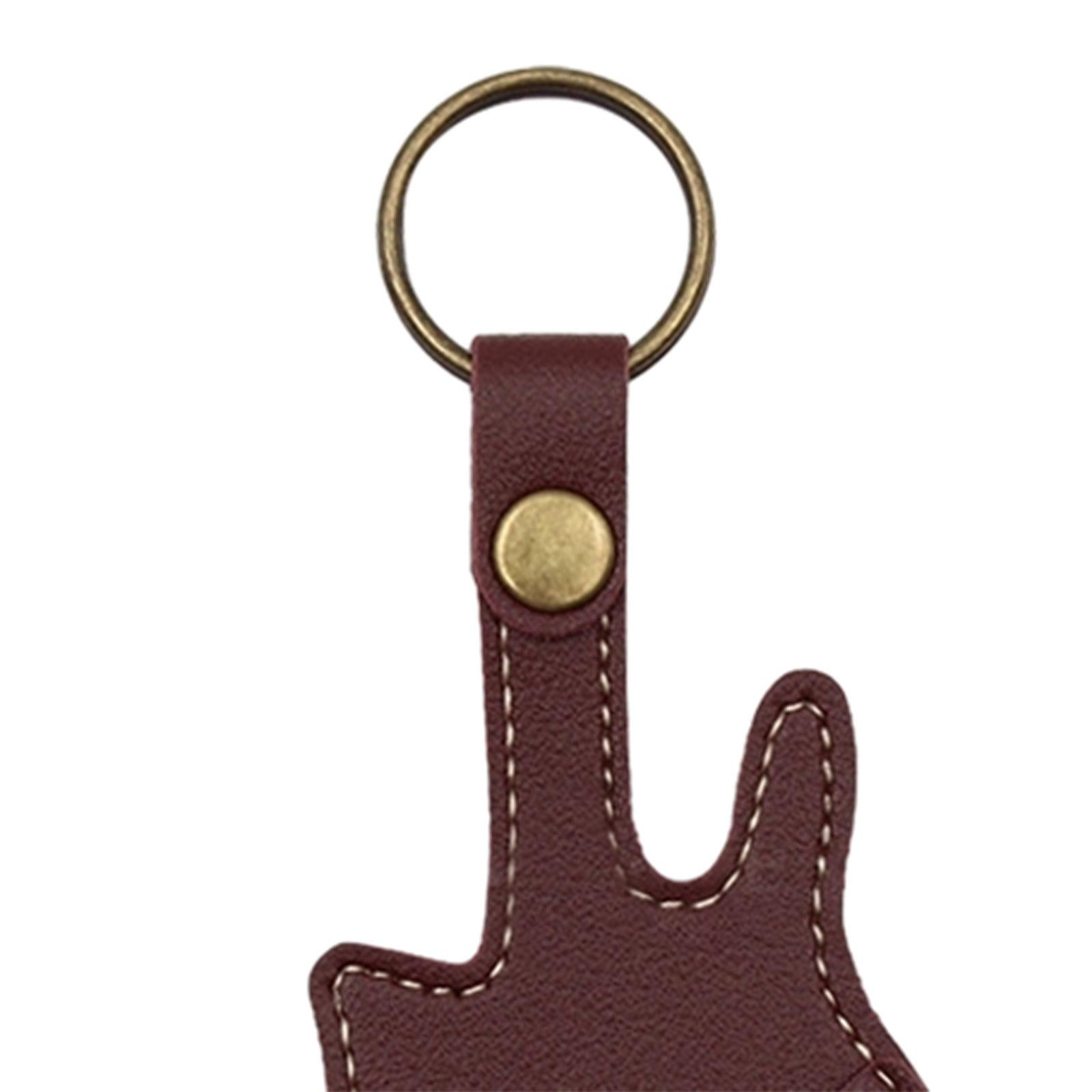 PU Leather with Keyring Pick Holder for Guitar Players Adults Birthday Gifts Red