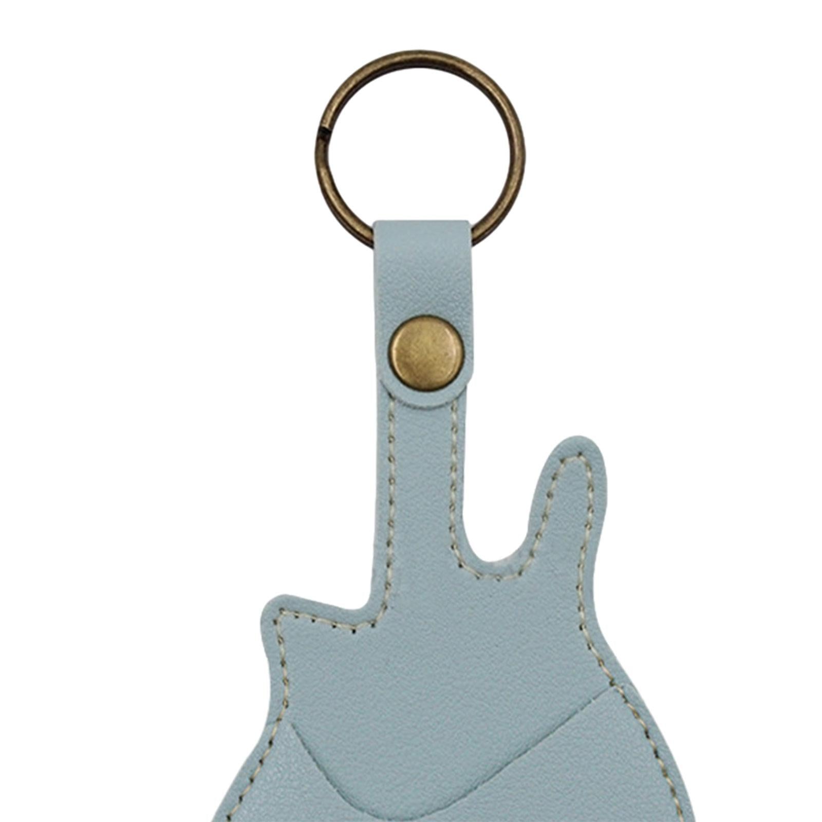 PU Leather with Keyring Pick Holder for Guitar Players Adults Birthday Gifts Blue