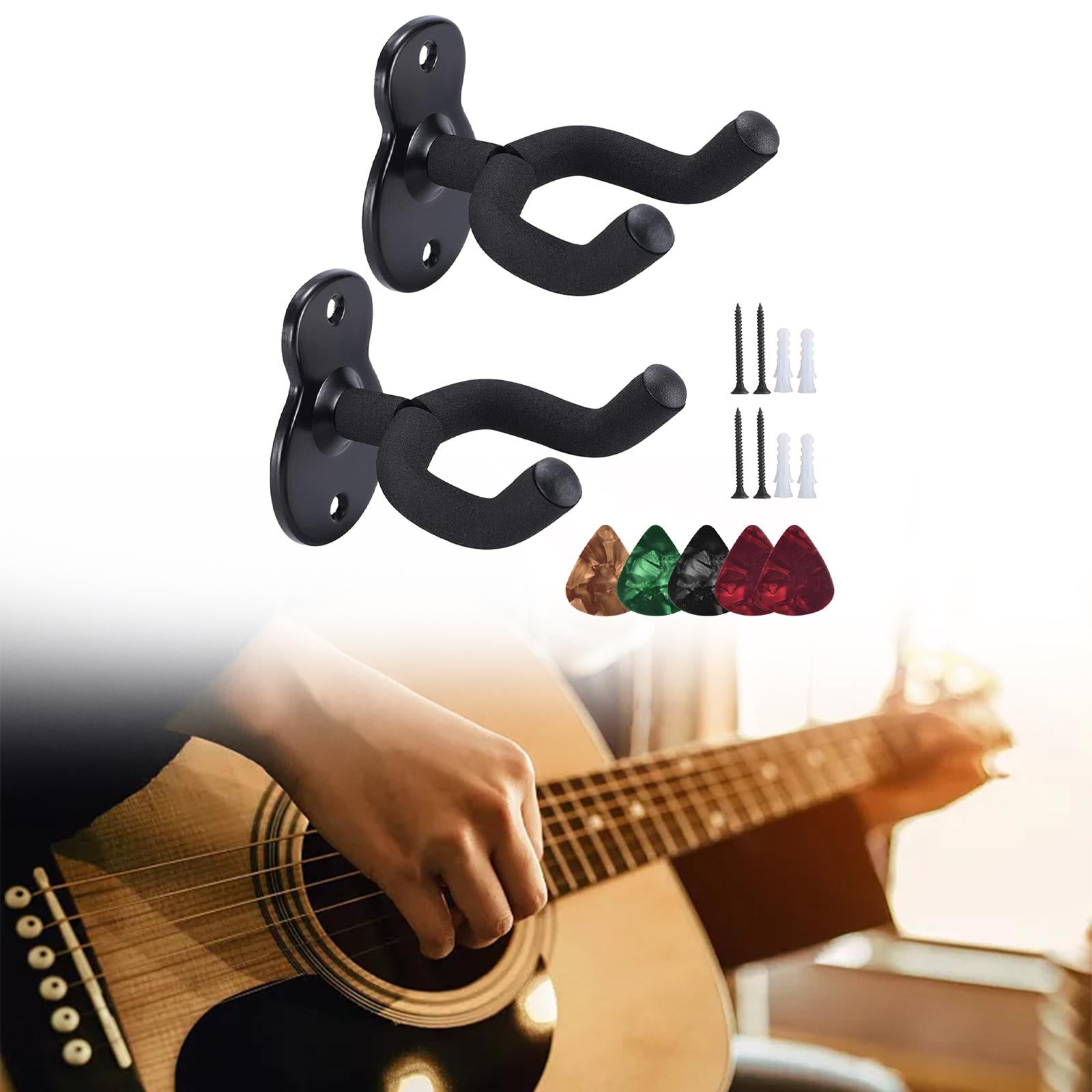 Ukulele Hanger Hook Holder Stand Guitar Hanger Hook for Mandolin Violin Bass 2Pcs