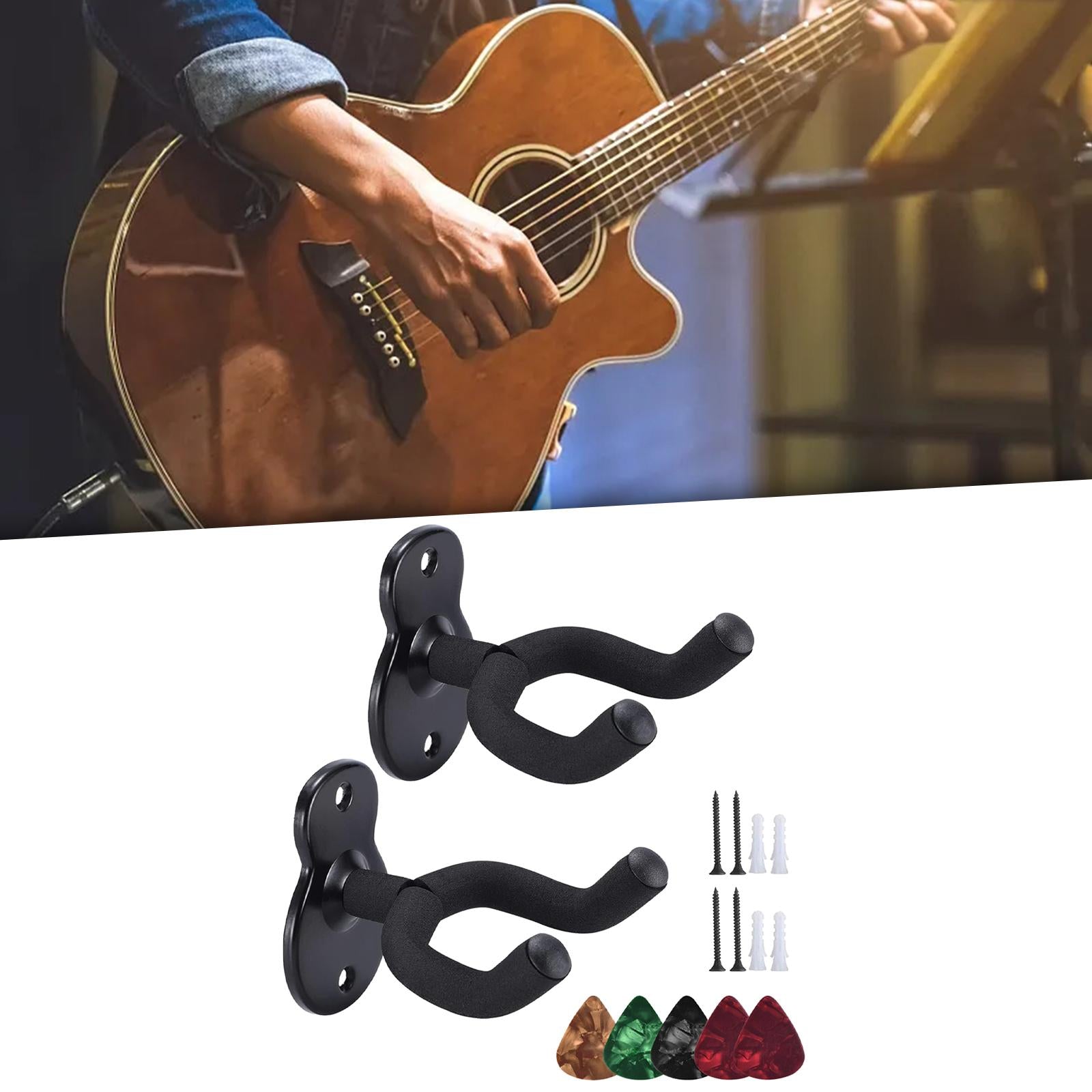 Ukulele Hanger Hook Holder Stand Guitar Hanger Hook for Mandolin Violin Bass 2Pcs