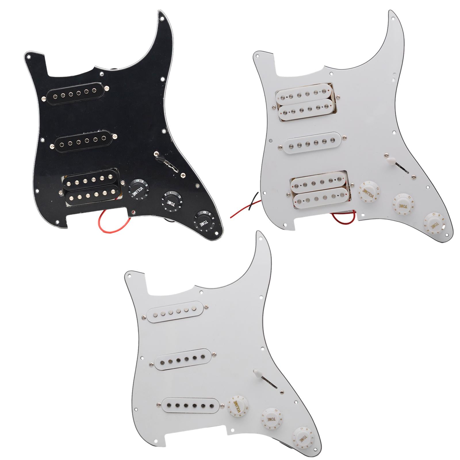 Guitar Pickguard Multifunction 11 Hole for Bass Electric Guitar Accesssories SSS white