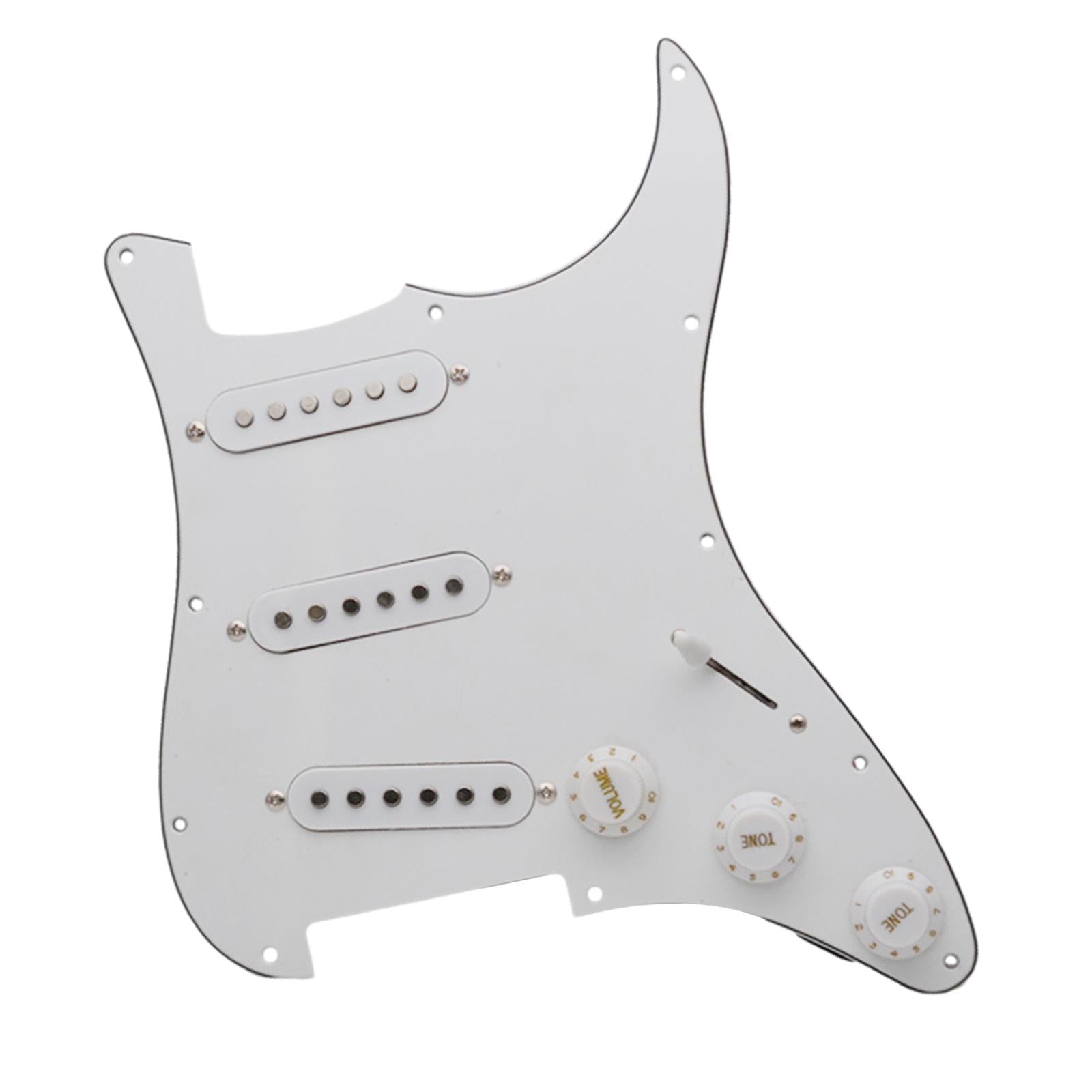 Guitar Pickguard Multifunction 11 Hole for Bass Electric Guitar Accesssories SSS white