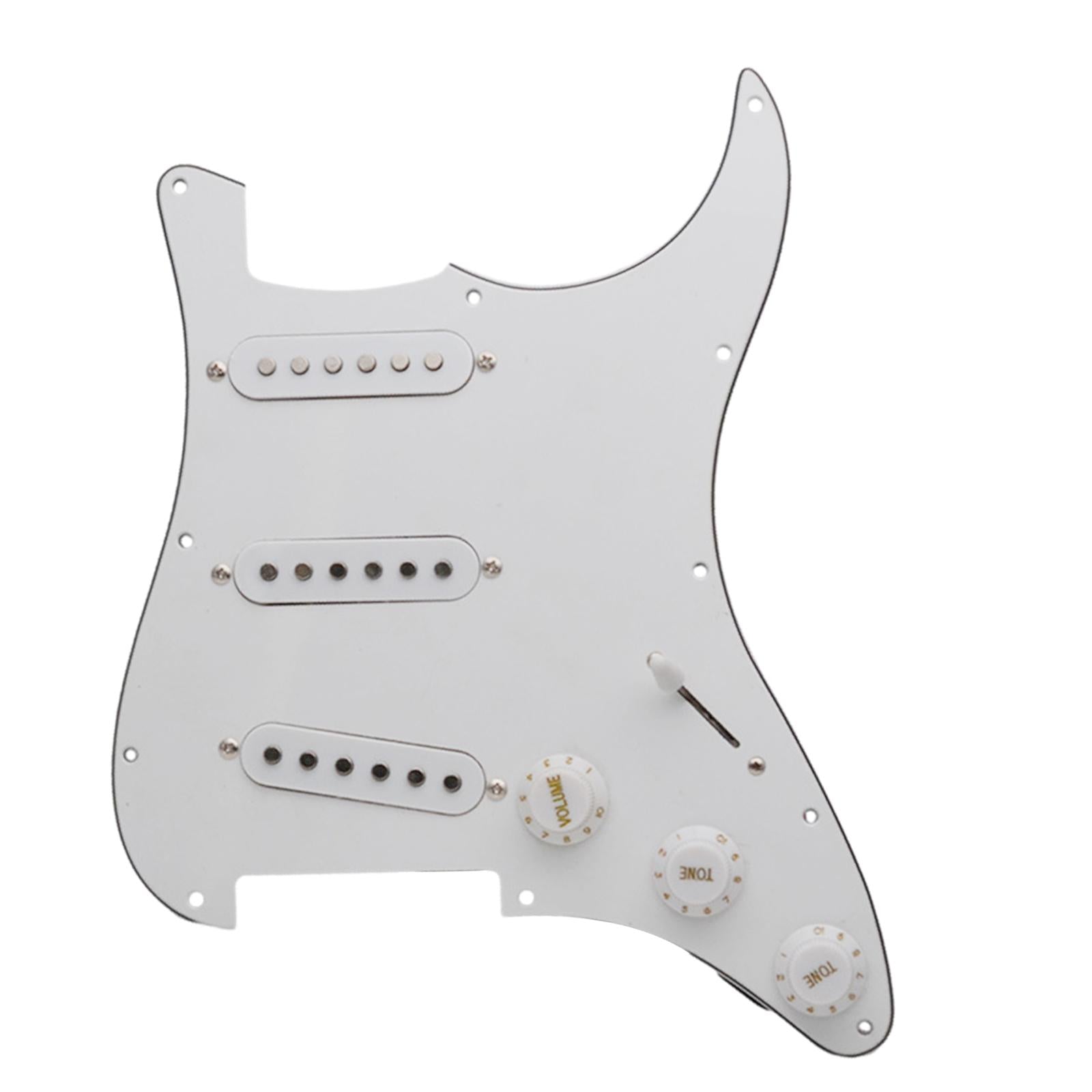 Guitar Pickguard Multifunction 11 Hole for Bass Electric Guitar Accesssories SSS white