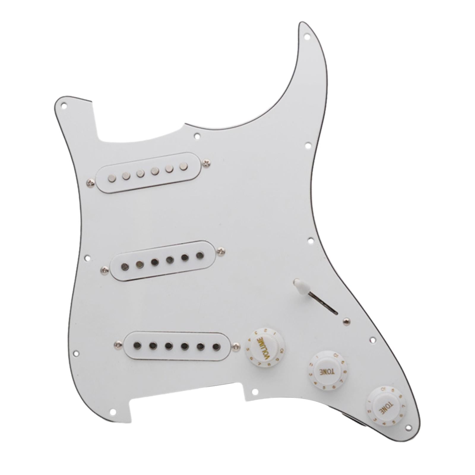 Guitar Pickguard Multifunction 11 Hole for Bass Electric Guitar Accesssories SSS white