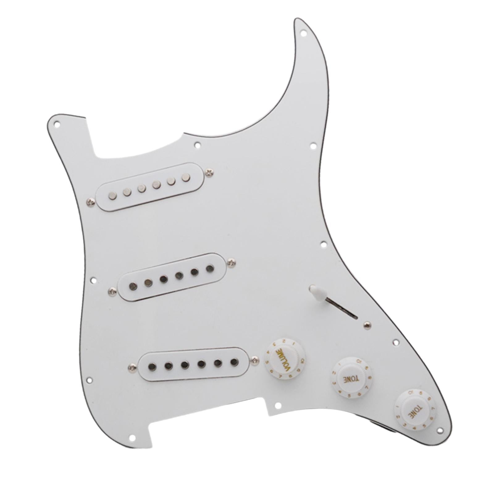 Guitar Pickguard Multifunction 11 Hole for Bass Electric Guitar Accesssories SSS white