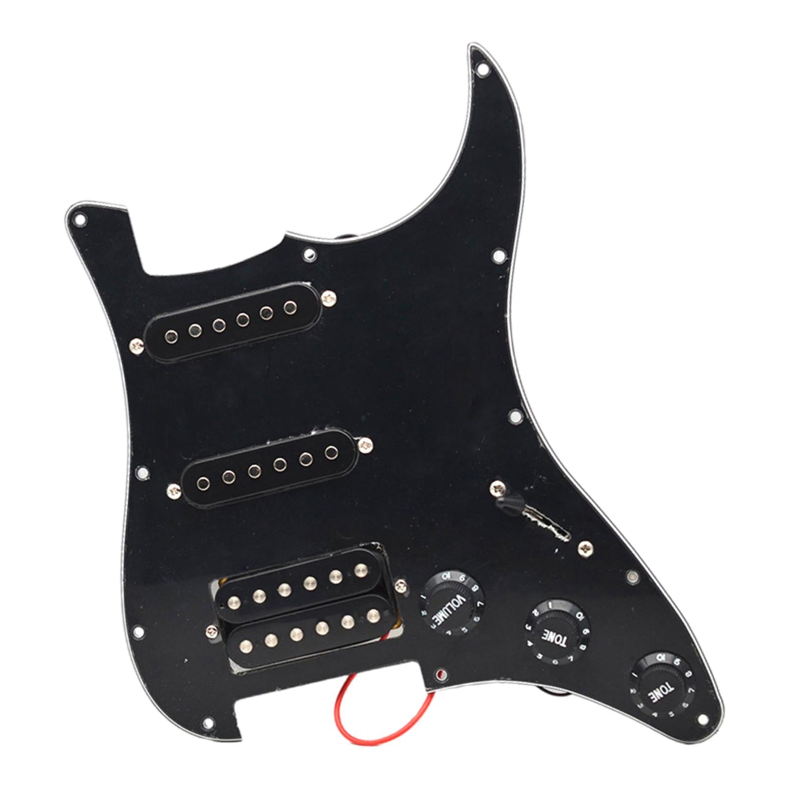 Guitar Pickguard Multifunction 11 Hole for Bass Electric Guitar Accesssories SSH Black