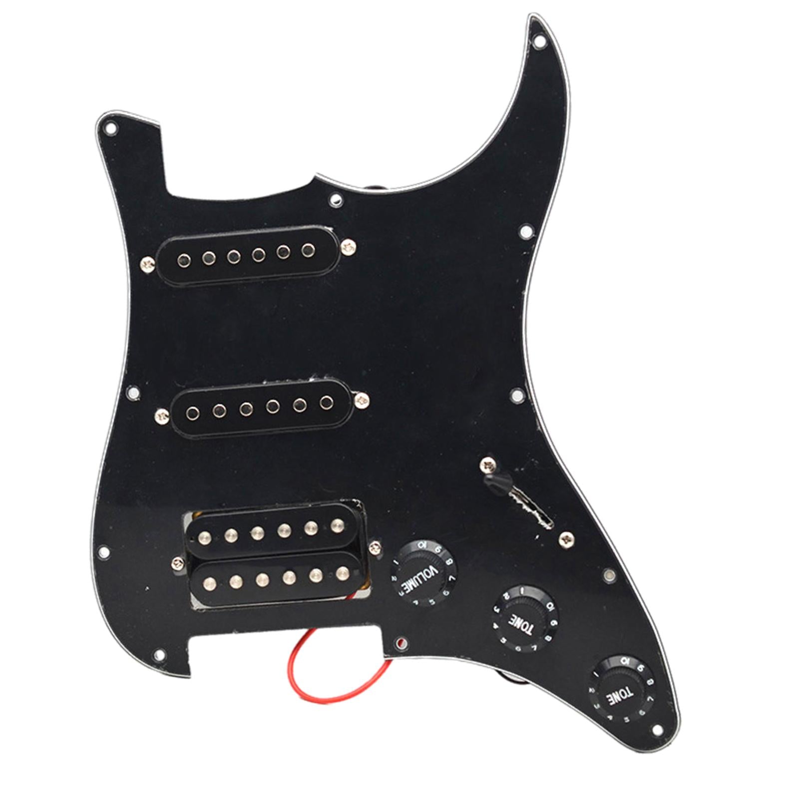 Guitar Pickguard Multifunction 11 Hole for Bass Electric Guitar Accesssories SSH Black