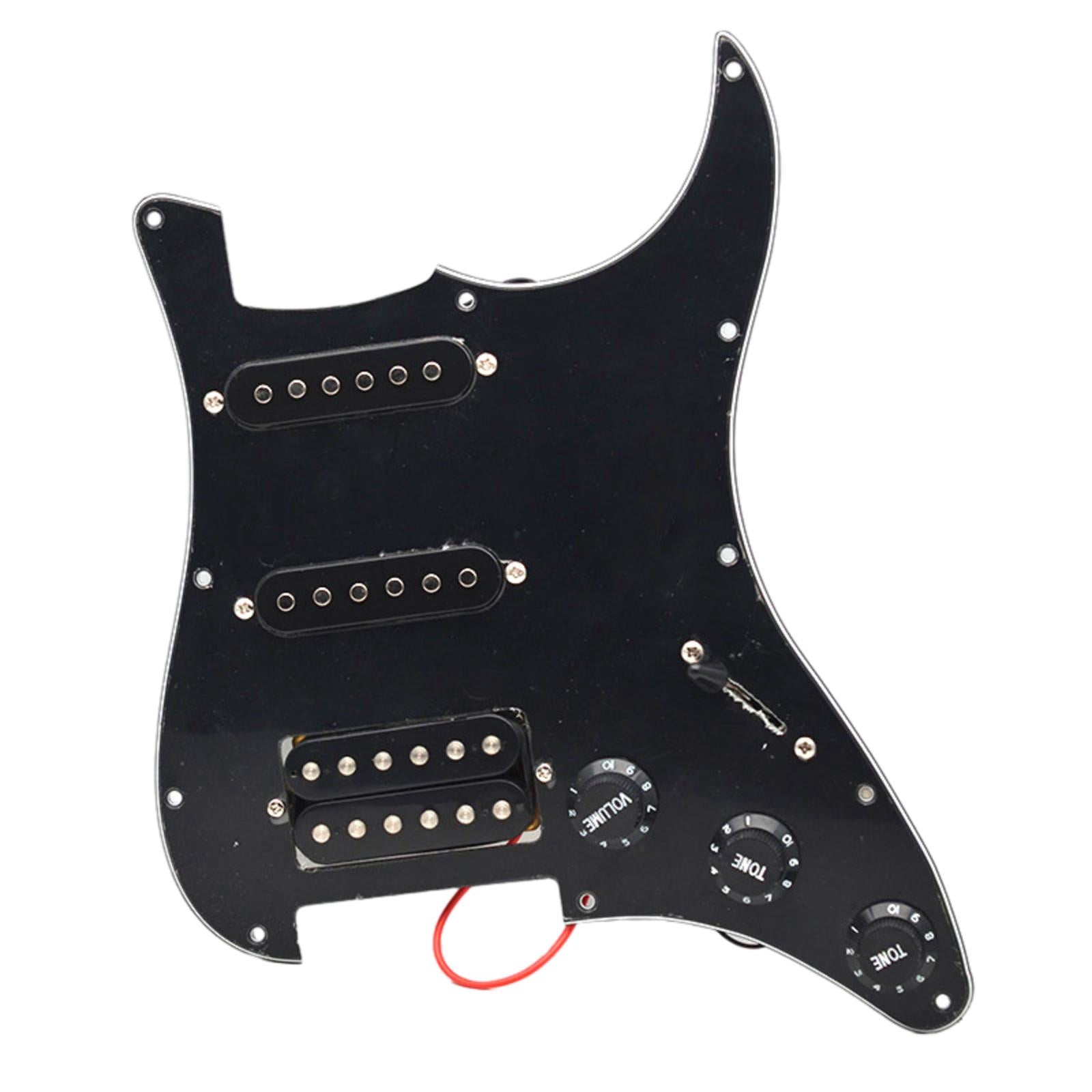 Guitar Pickguard Multifunction 11 Hole for Bass Electric Guitar Accesssories SSH Black