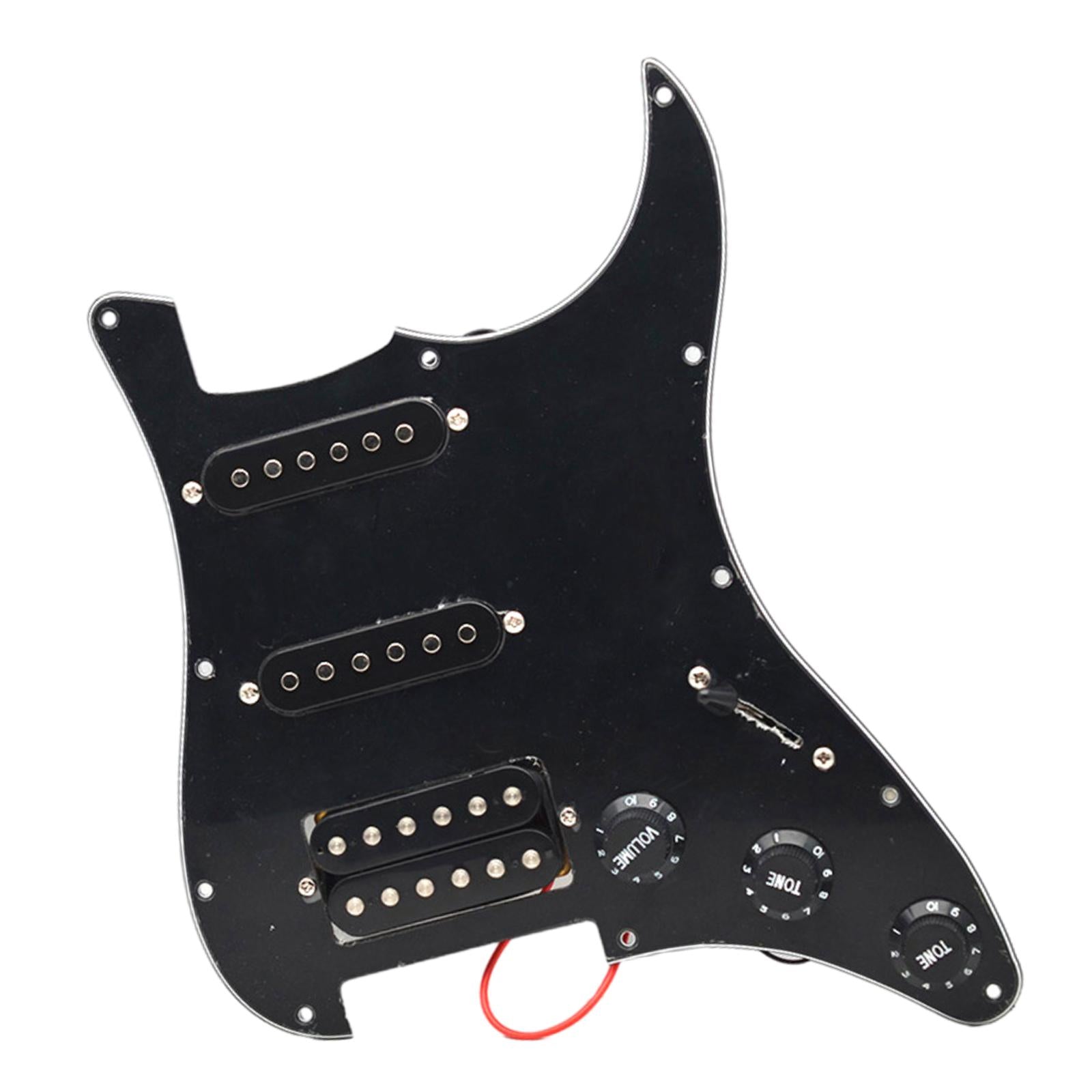 Guitar Pickguard Multifunction 11 Hole for Bass Electric Guitar Accesssories SSH Black