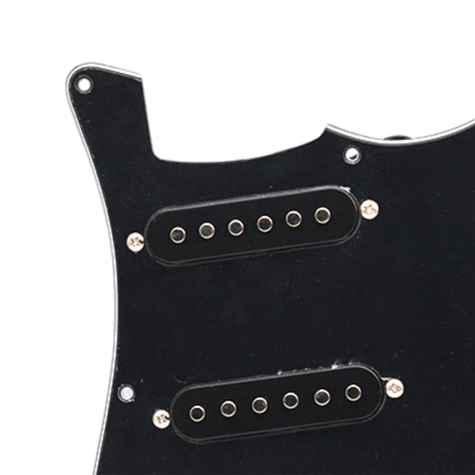 Guitar Pickguard Multifunction 11 Hole for Bass Electric Guitar Accesssories SSH Black