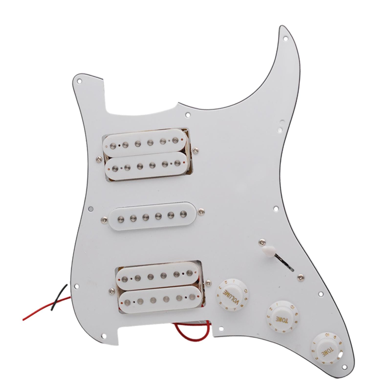 Guitar Pickguard Multifunction 11 Hole for Bass Electric Guitar Accesssories HSH white