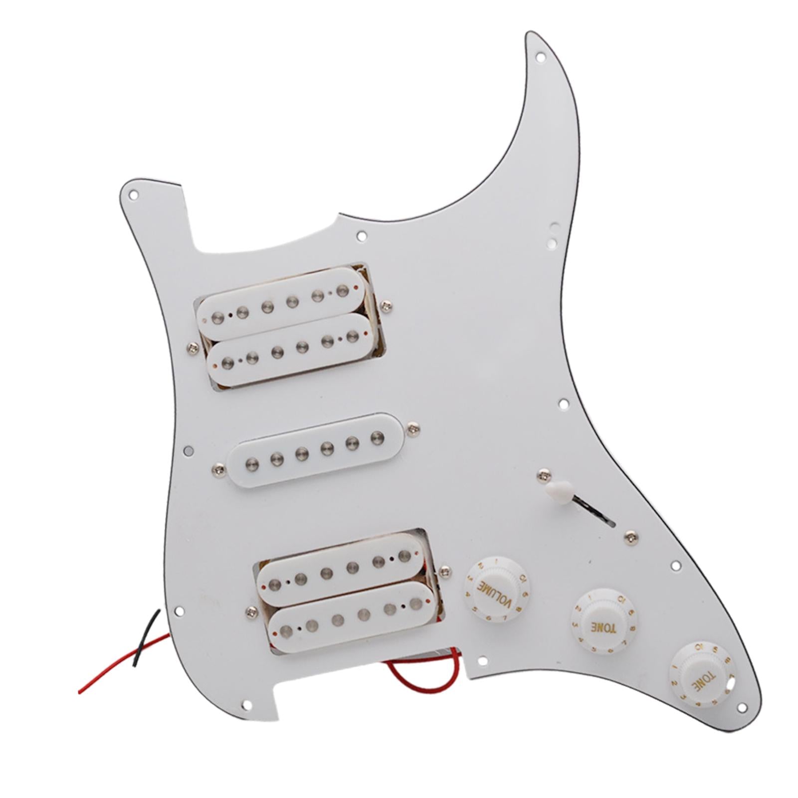 Guitar Pickguard Multifunction 11 Hole for Bass Electric Guitar Accesssories HSH white