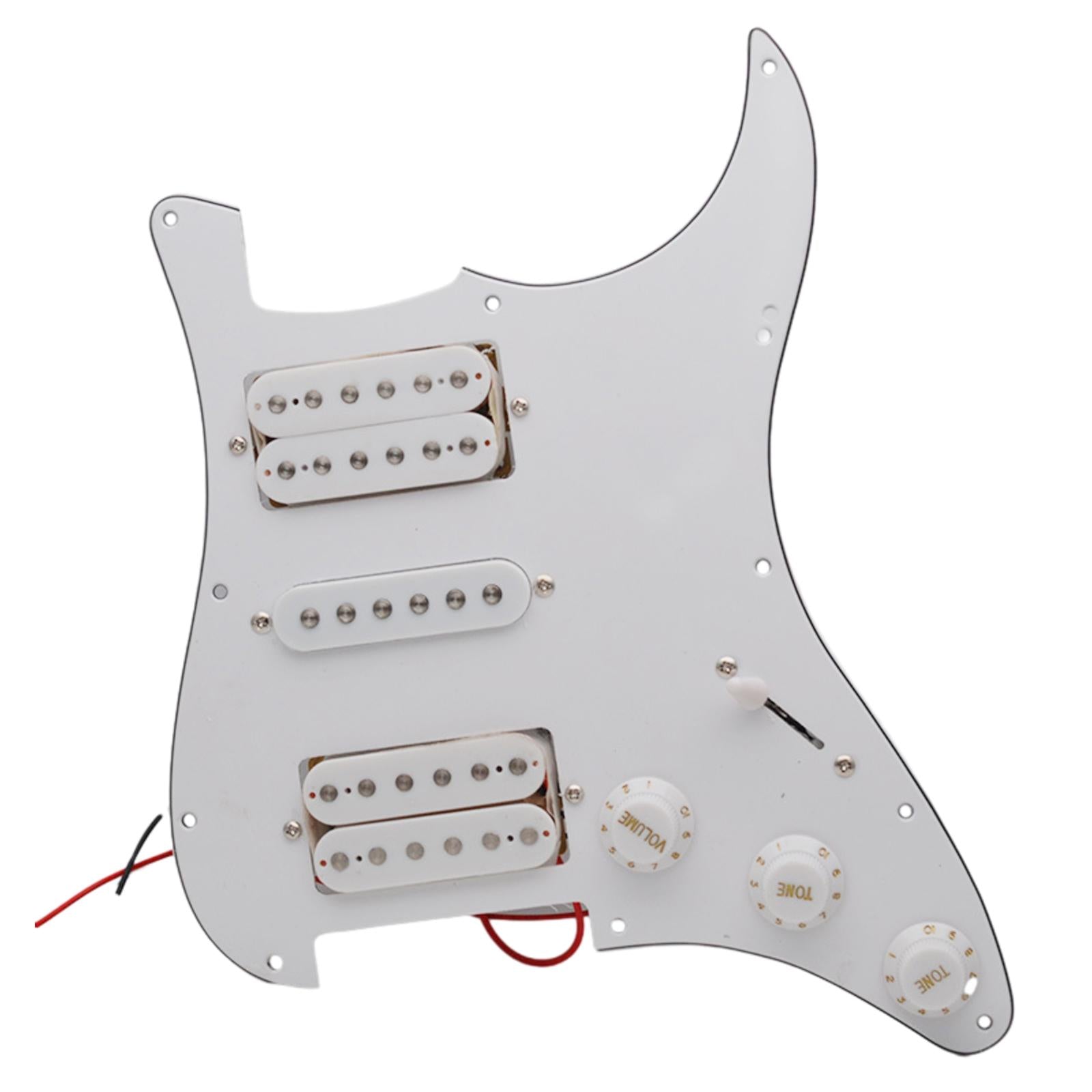 Guitar Pickguard Multifunction 11 Hole for Bass Electric Guitar Accesssories HSH white