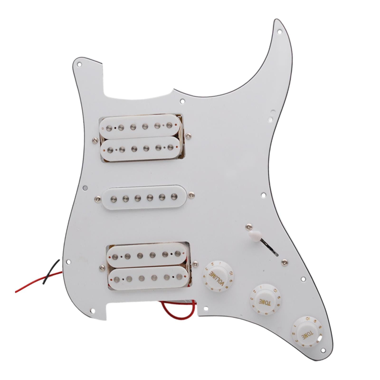 Guitar Pickguard Multifunction 11 Hole for Bass Electric Guitar Accesssories HSH white