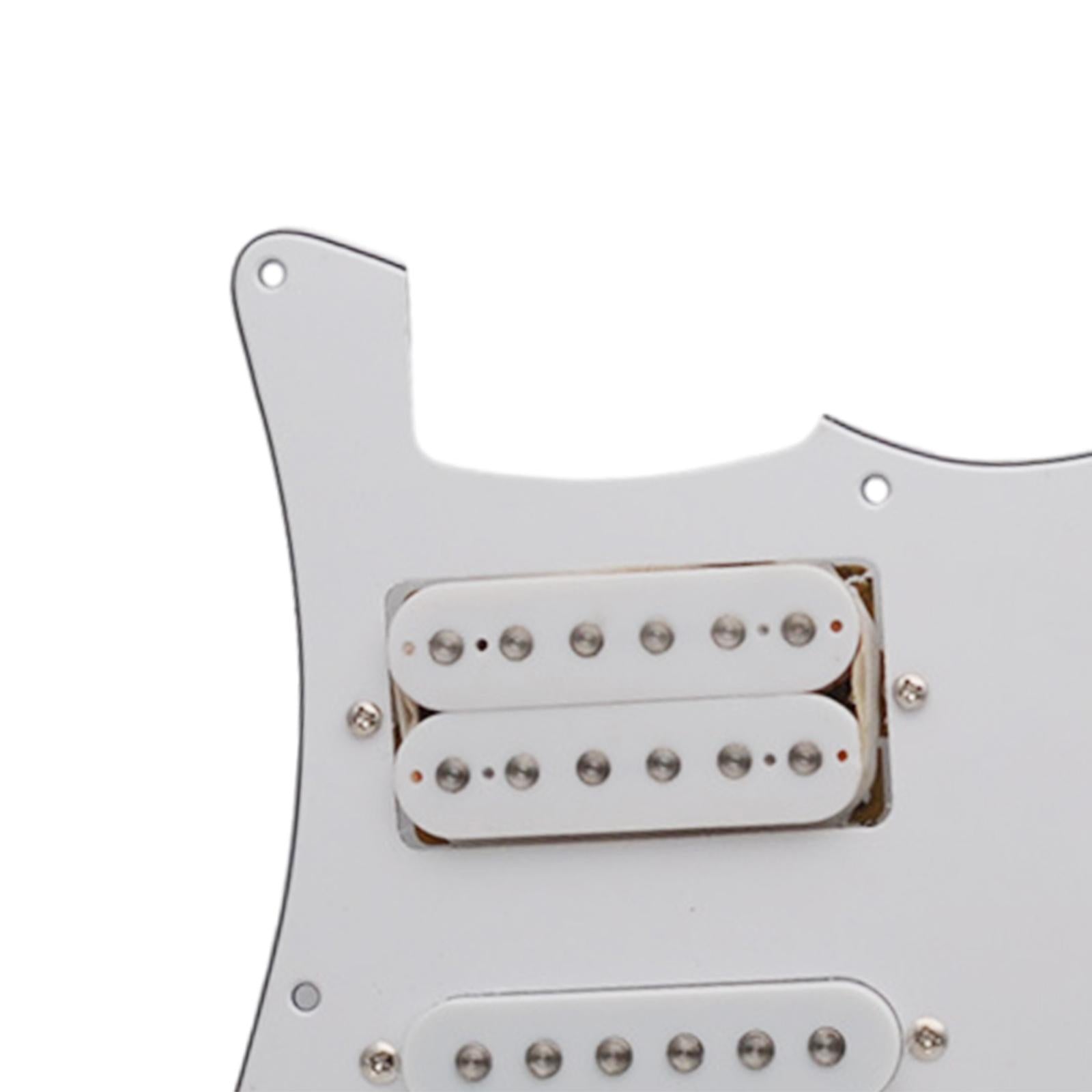 Guitar Pickguard Multifunction 11 Hole for Bass Electric Guitar Accesssories HSH white