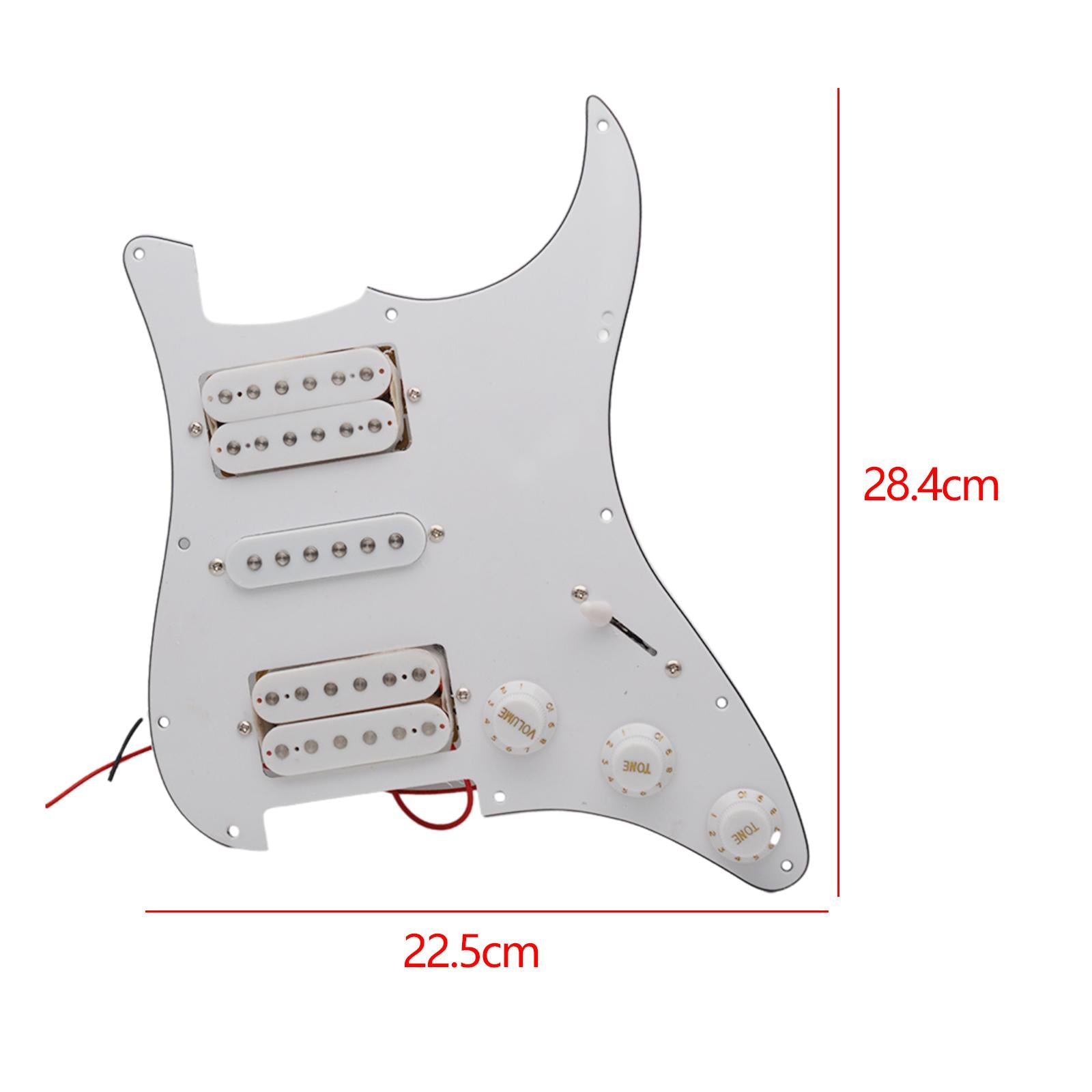 Guitar Pickguard Multifunction 11 Hole for Bass Electric Guitar Accesssories HSH white