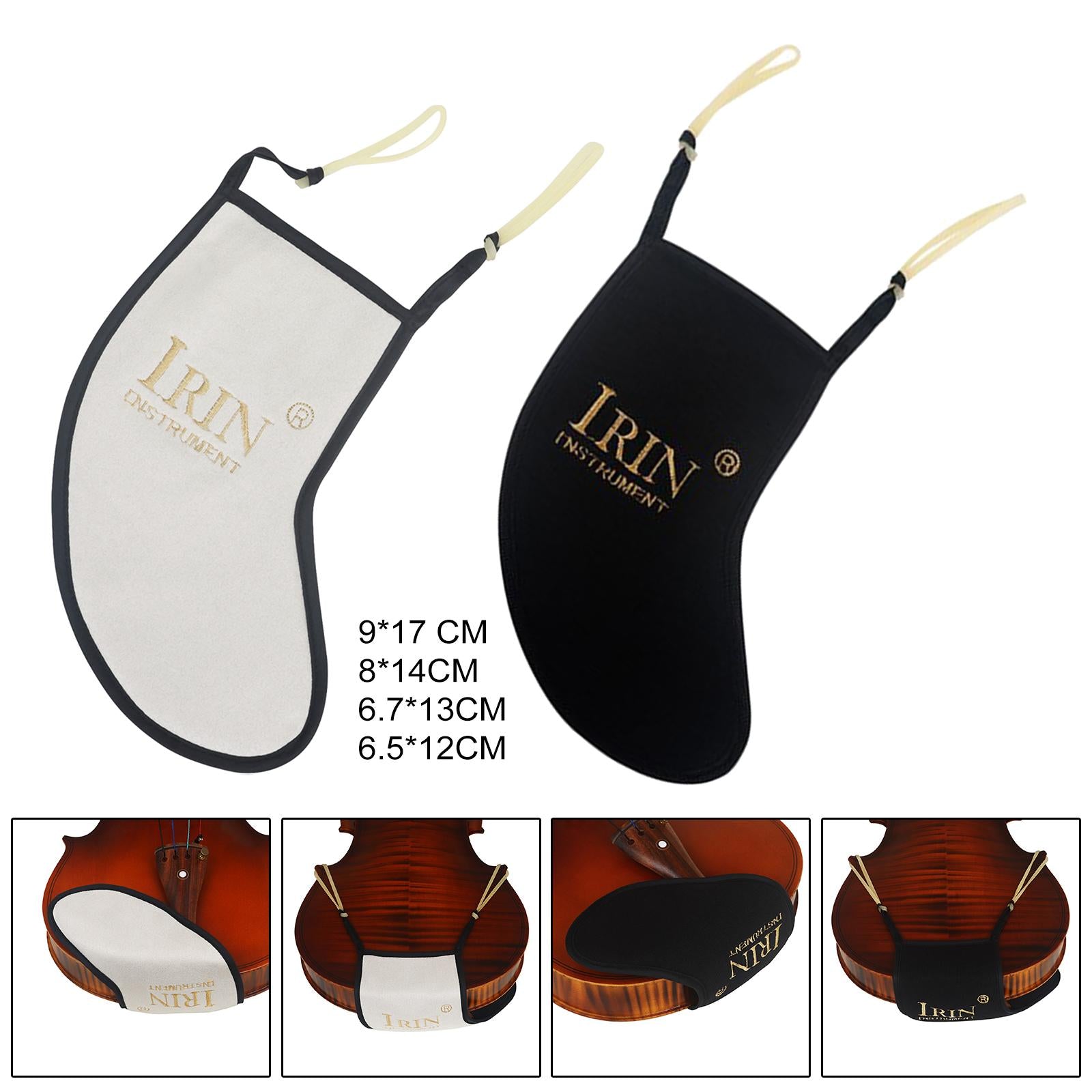 Violin Shoulder Rest Soft Violin Cheek Pad for Exercise Stage Rehearsal Hall beige 9cmx17cm