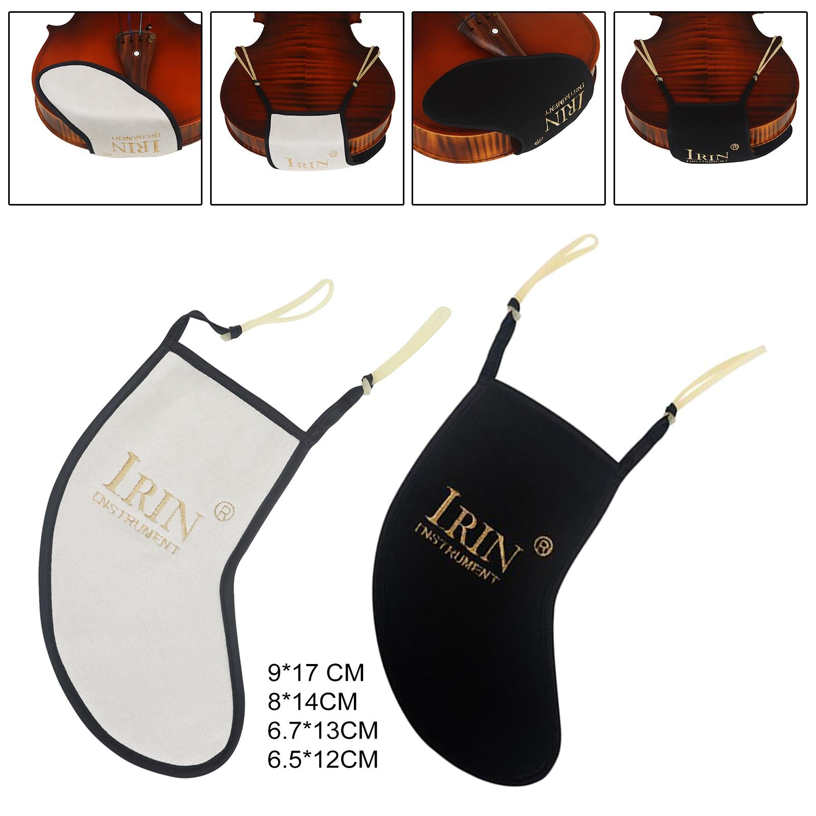 Violin Shoulder Rest Soft Violin Cheek Pad for Exercise Stage Rehearsal Hall beige 9cmx17cm