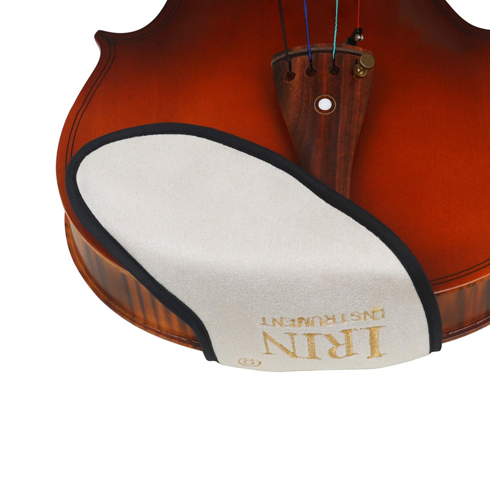 Violin Shoulder Rest Soft Violin Cheek Pad for Exercise Stage Rehearsal Hall beige 8cmx14cm