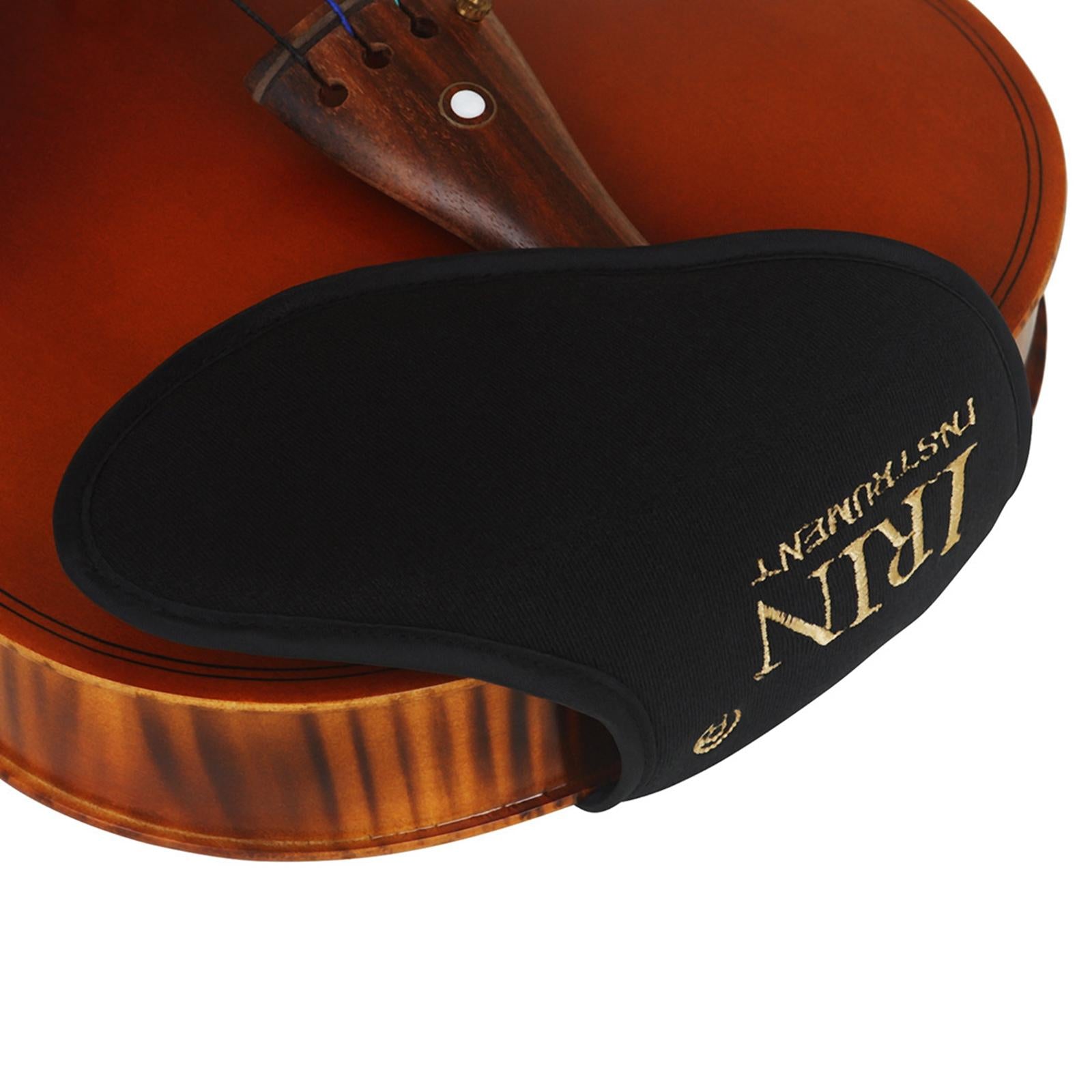 Violin Shoulder Rest Soft Violin Cheek Pad for Exercise Stage Rehearsal Hall Black 9cmx17cm