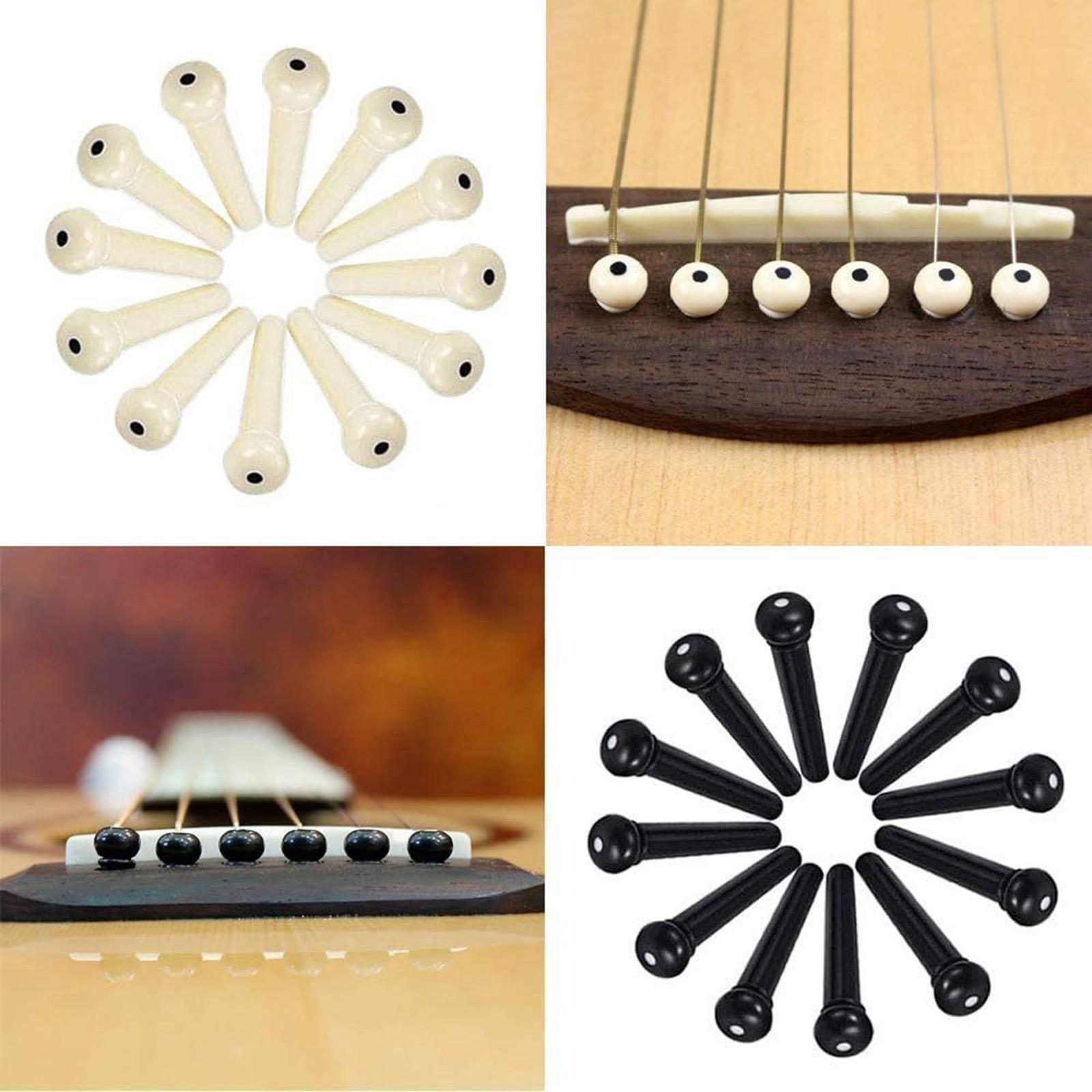 24Pcs Acoustic Guitar Bridge Pins Replacement String Peg for Acoustic Guitar