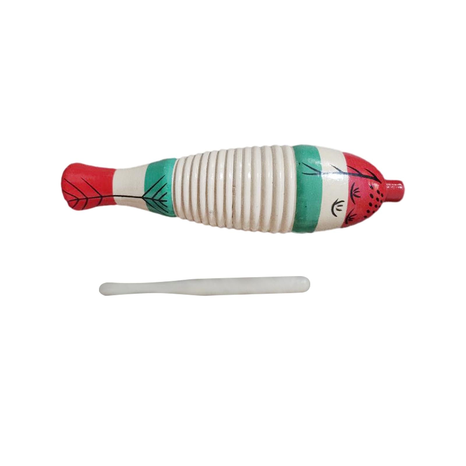 Percussion Fish Guiro Durable Wooden Guillo for Activities Kindergarten Home