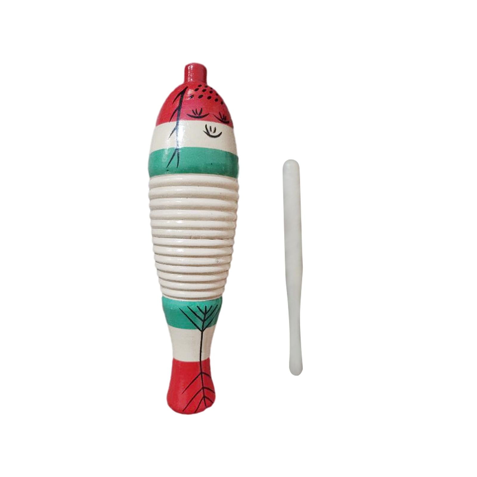 Percussion Fish Guiro Durable Wooden Guillo for Activities Kindergarten Home