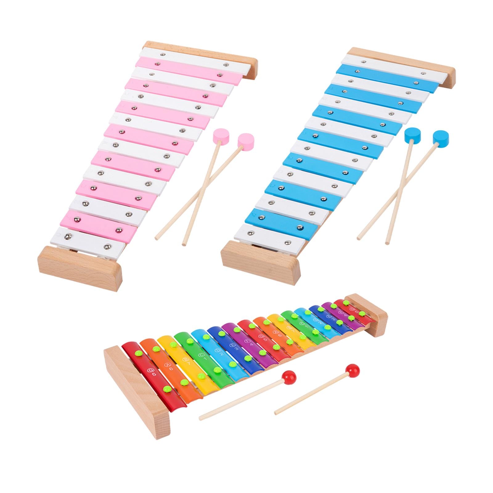 15 Note Xylophone Hand Percussion Musical Toy for Players Band Birthday Gift Multicolor