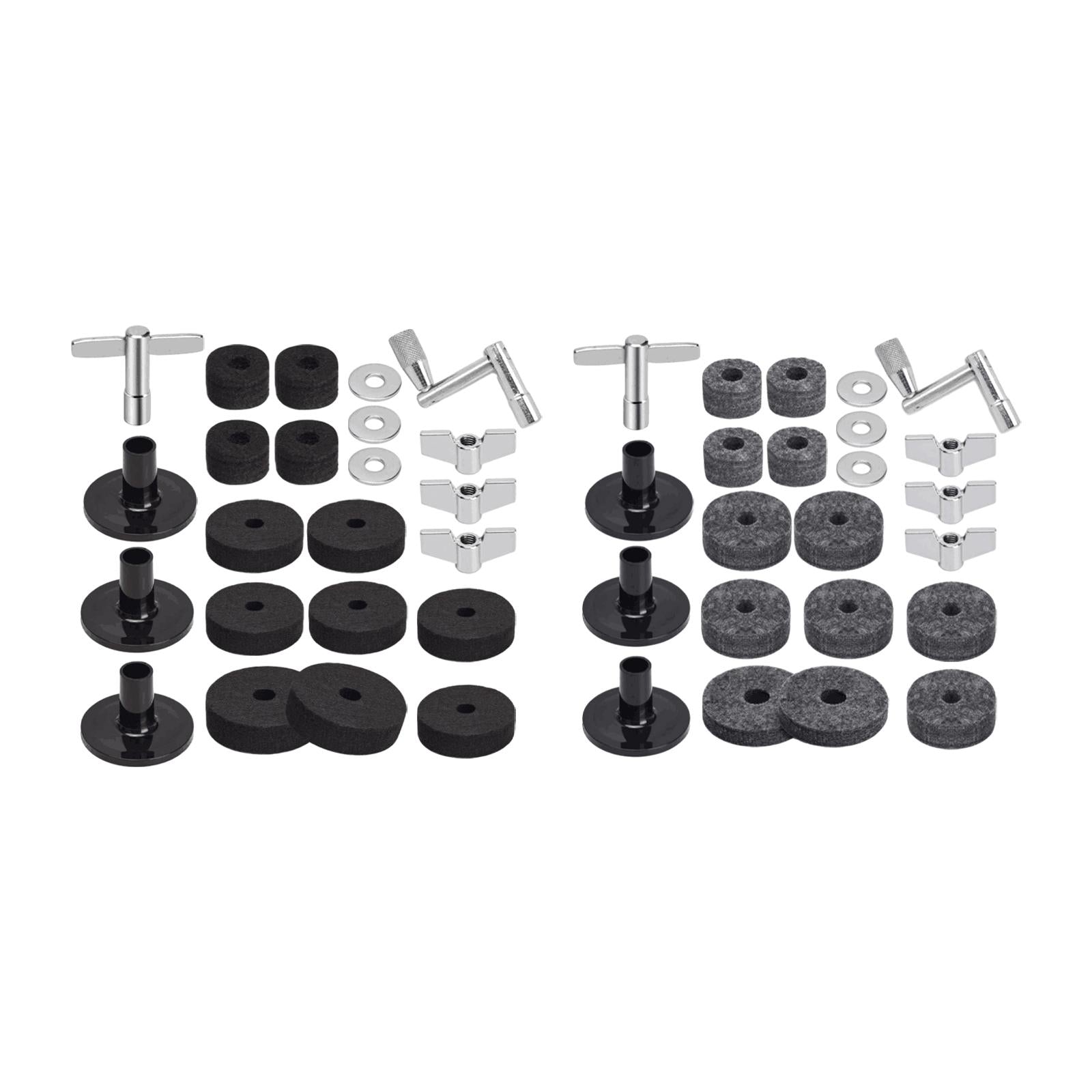 23 Pieces Cymbal Replacement Accessory Washers Gasket for Cymbal Replacement gray