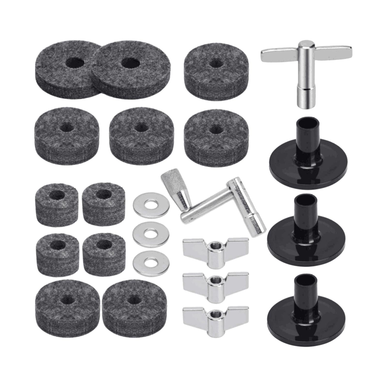 23 Pieces Cymbal Replacement Accessory Washers Gasket for Cymbal Replacement gray