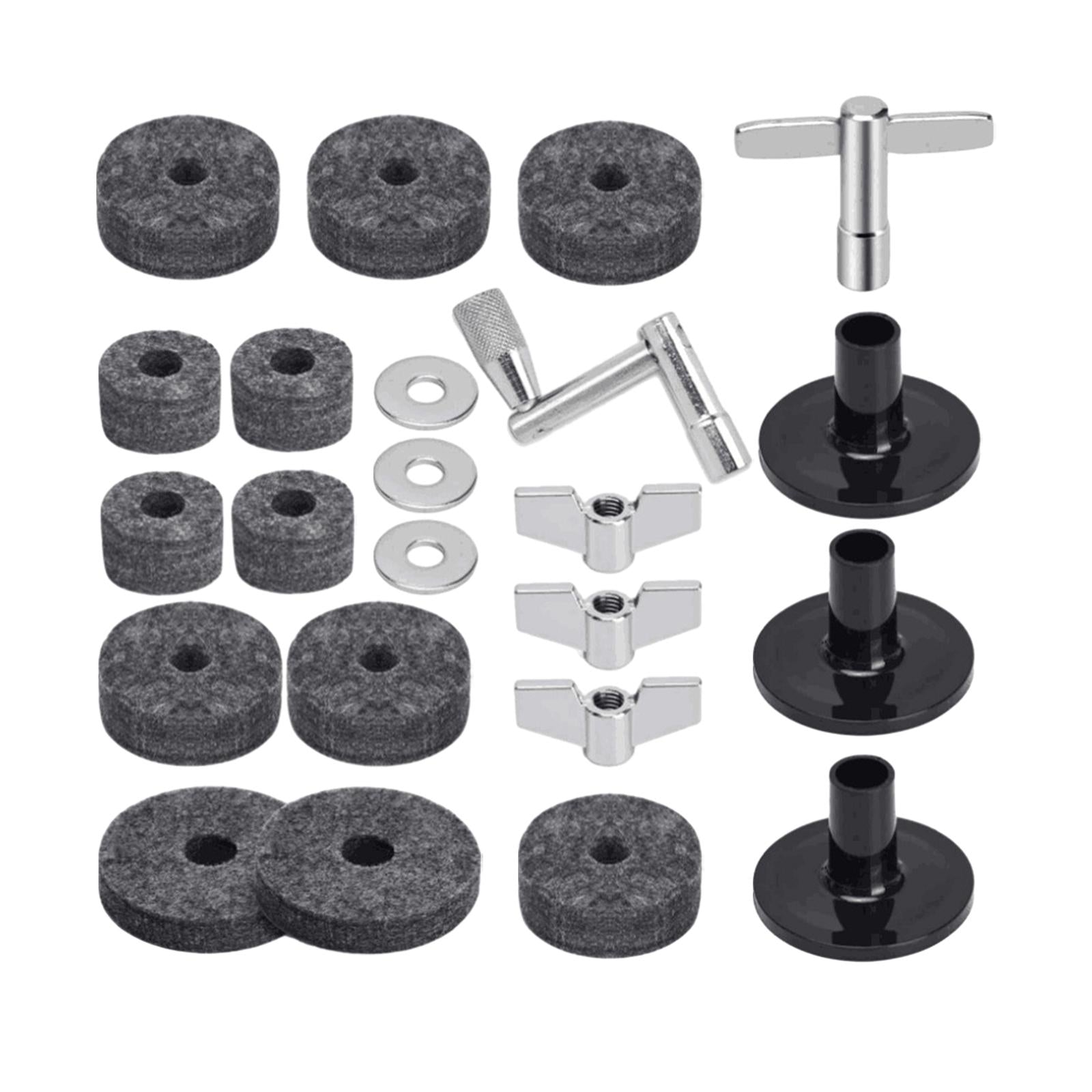 23 Pieces Cymbal Replacement Accessory Washers Gasket for Cymbal Replacement gray