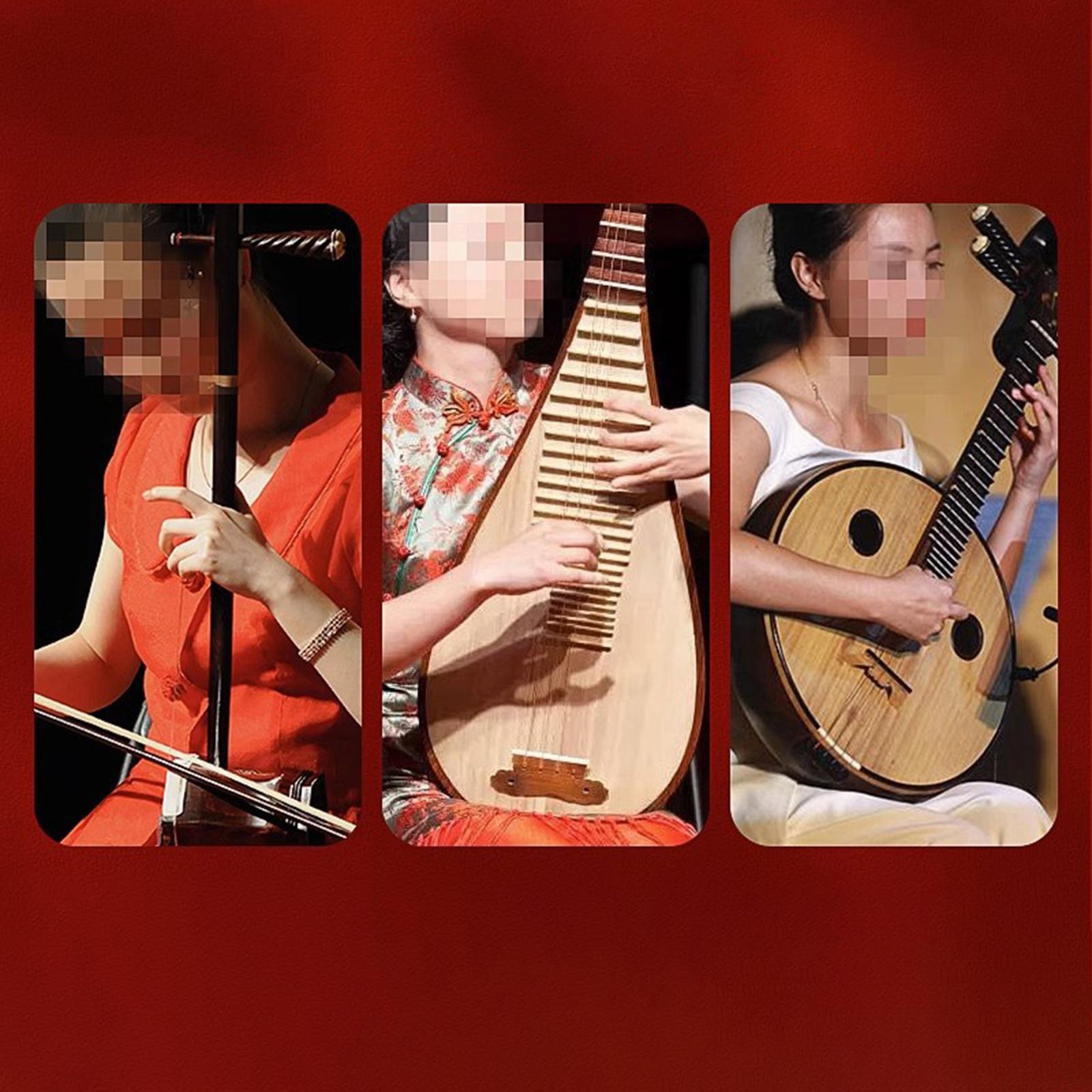 4xPipa Work Mat Multipurpose Silicone Pipa Fixed Pad for Erhu Erhu Zhongruan