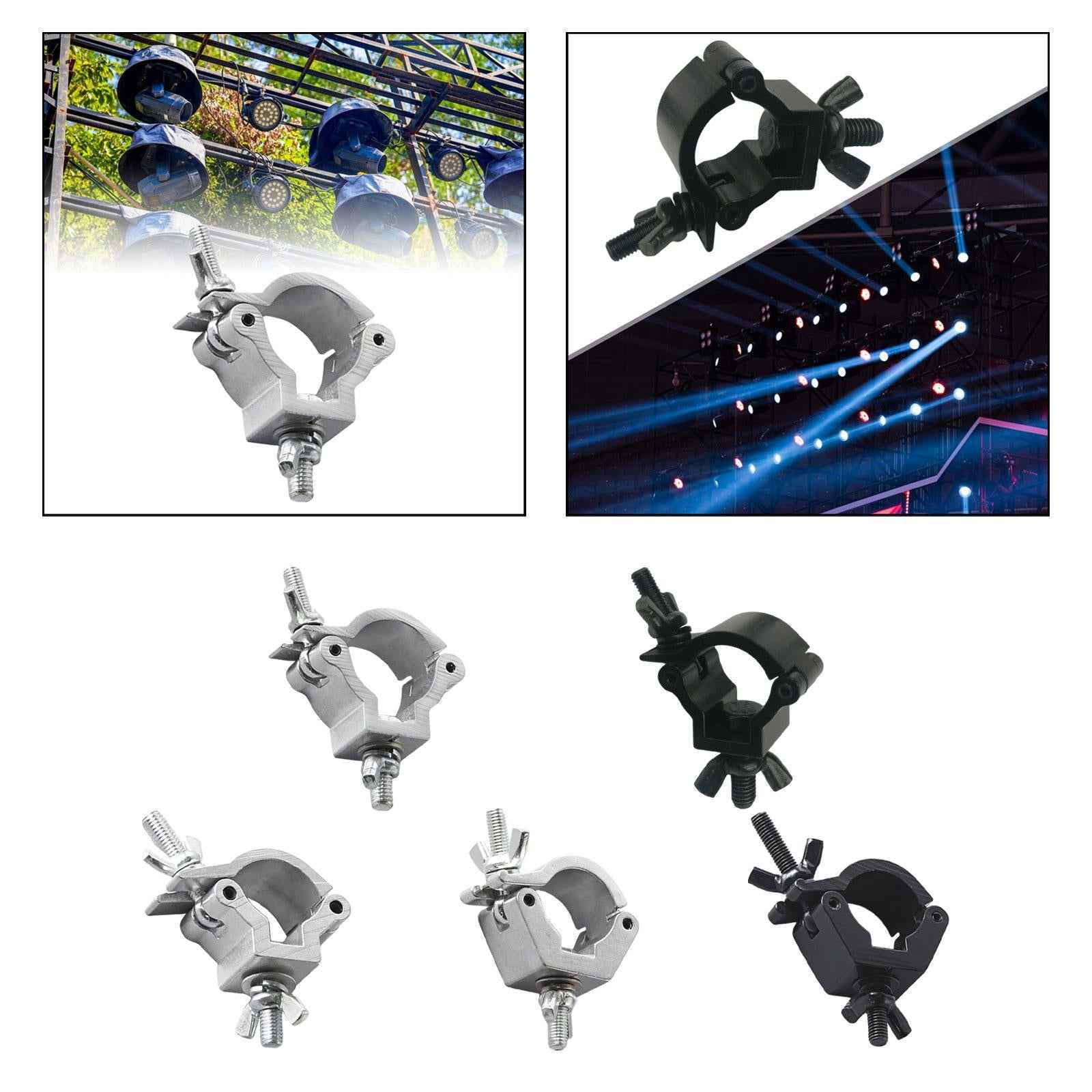 Stage Light Clamp Aluminum DJ Light Clamp for Lights LED Stage Lighting Argent 24 to 26mm