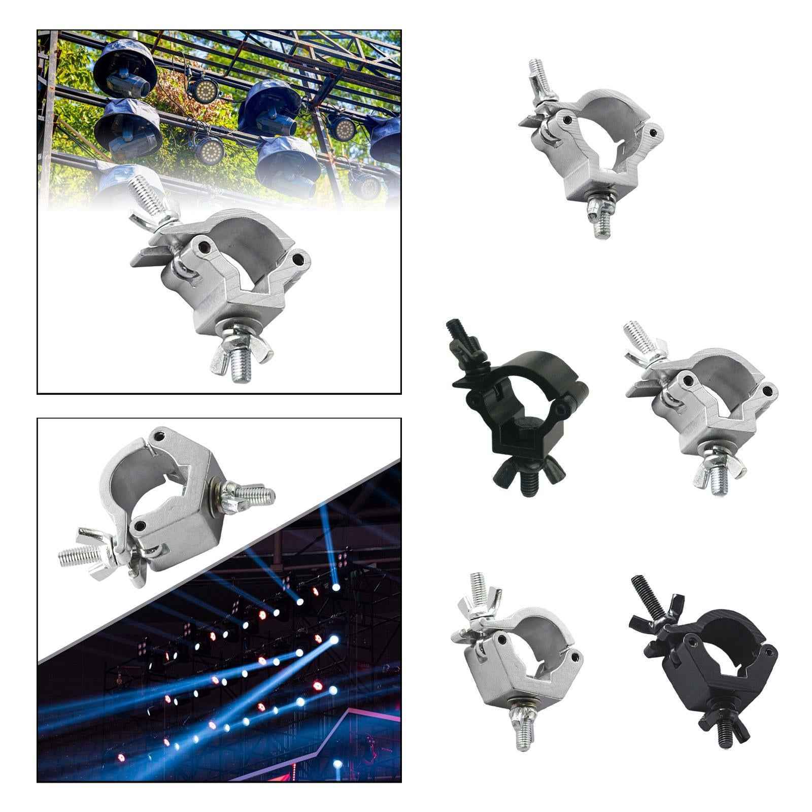 Stage Light Clamp Aluminum DJ Light Clamp for Lights LED Stage Lighting Argent 24 to 26mm