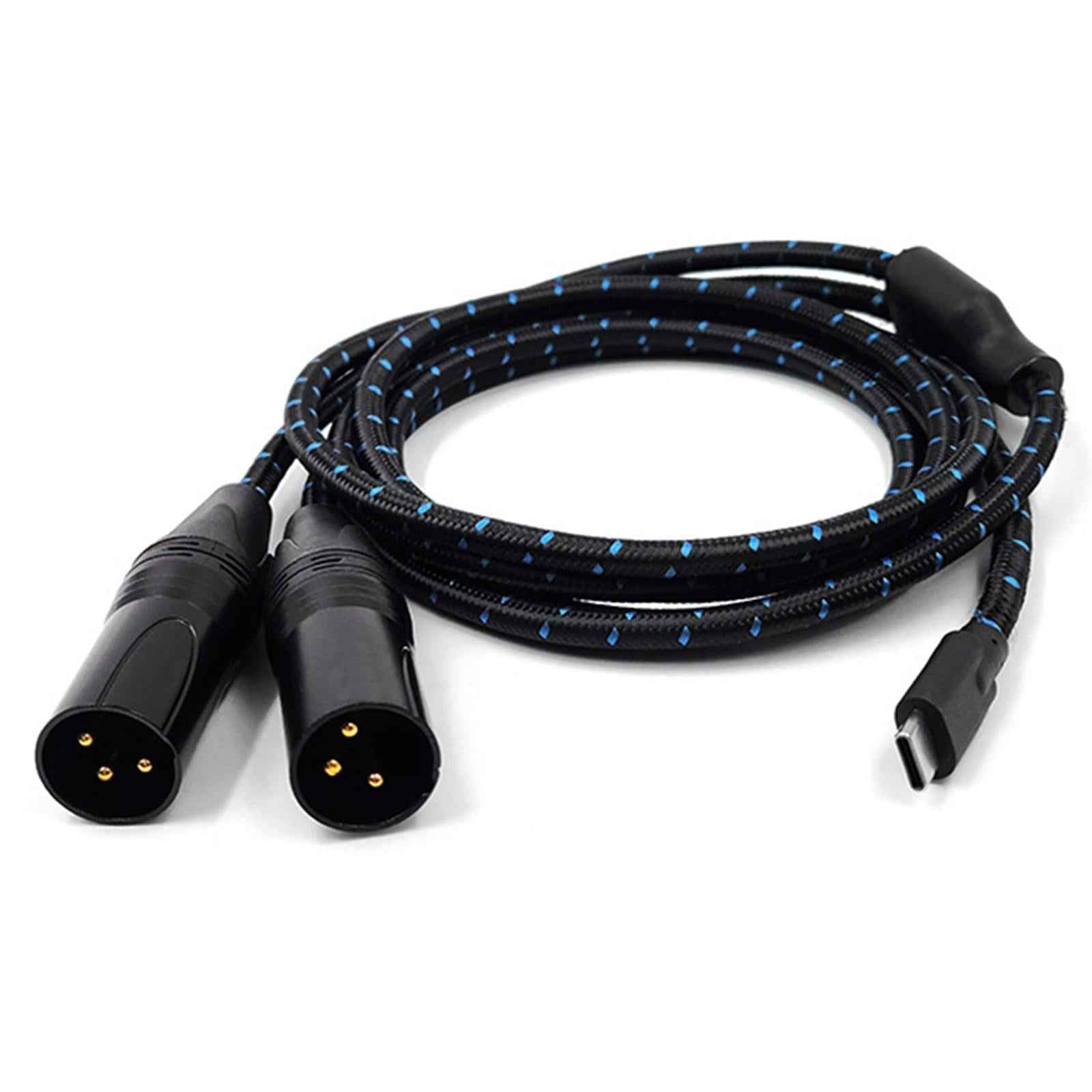 Type C to 2 XLR 3 Pin Type C to XLR Male Male to Male USB C to 2 XLR Male 50cm