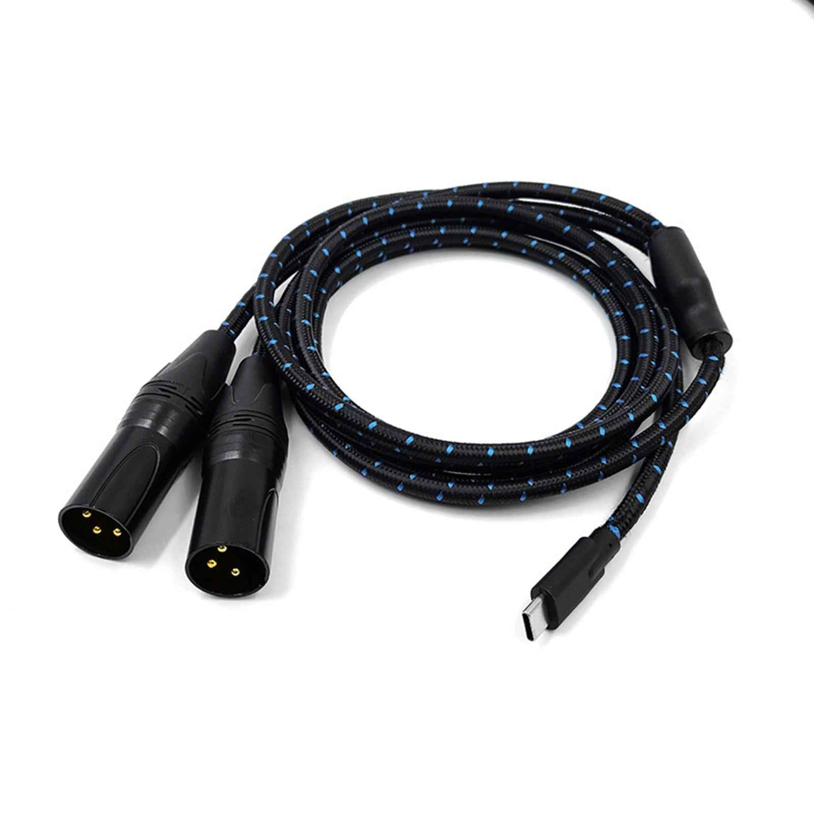 Type C to 2 XLR 3 Pin Type C to XLR Male Male to Male USB C to 2 XLR Male 50cm