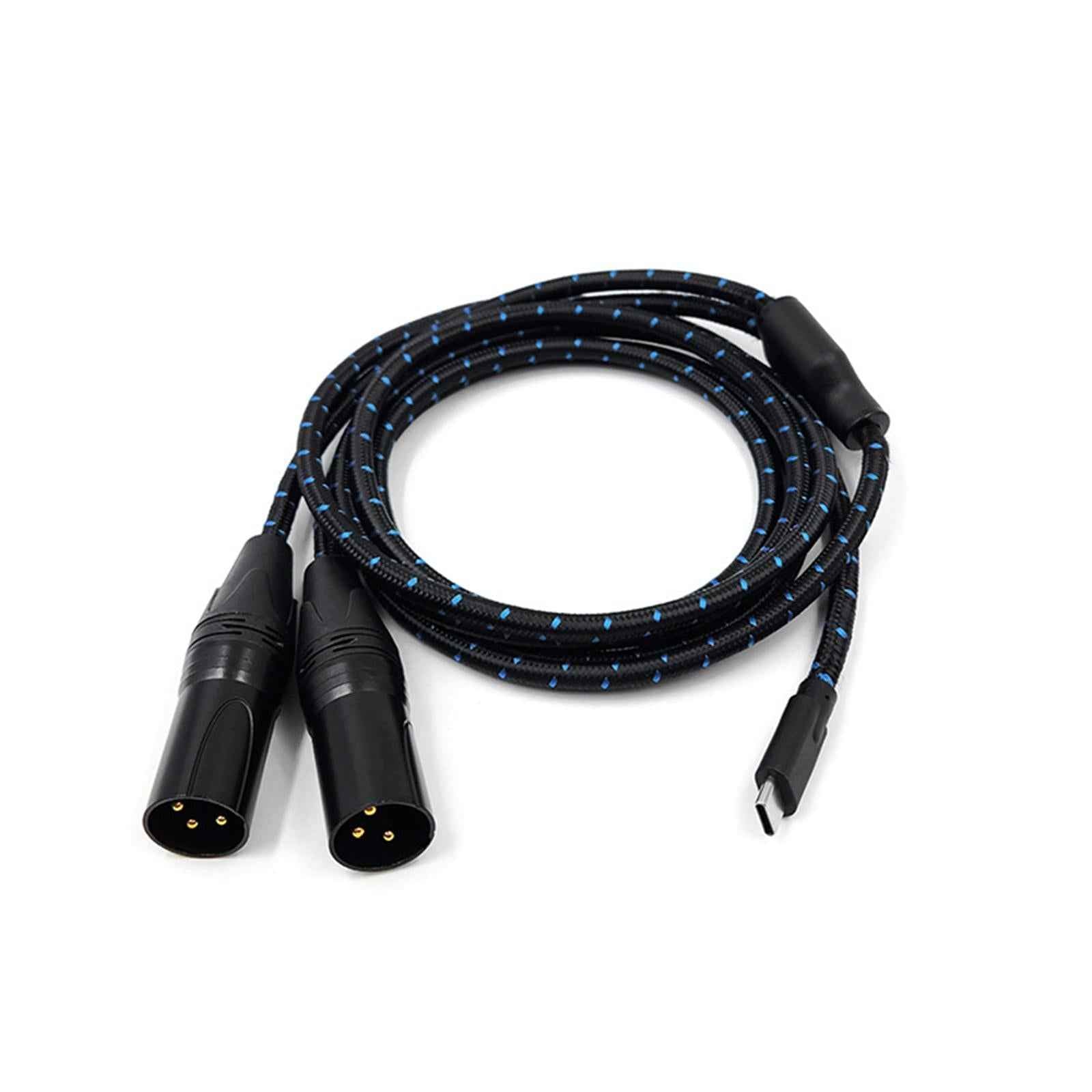Type C to 2 XLR 3 Pin Type C to XLR Male Male to Male USB C to 2 XLR Male 50cm